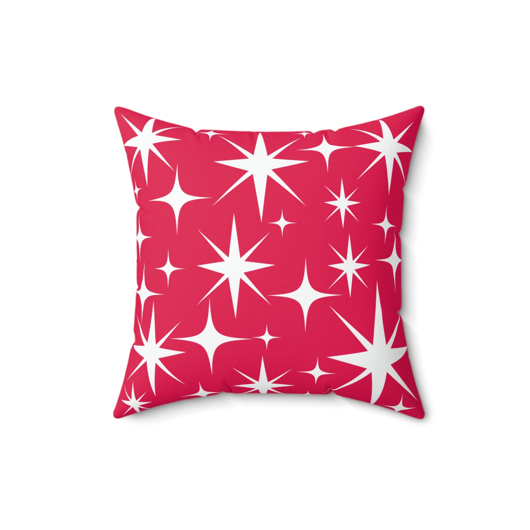 Mid Century Modern Starburst Mod Retro Pillow, Raspberry Delight Pillow And Insert - Mid Century Modern Gal