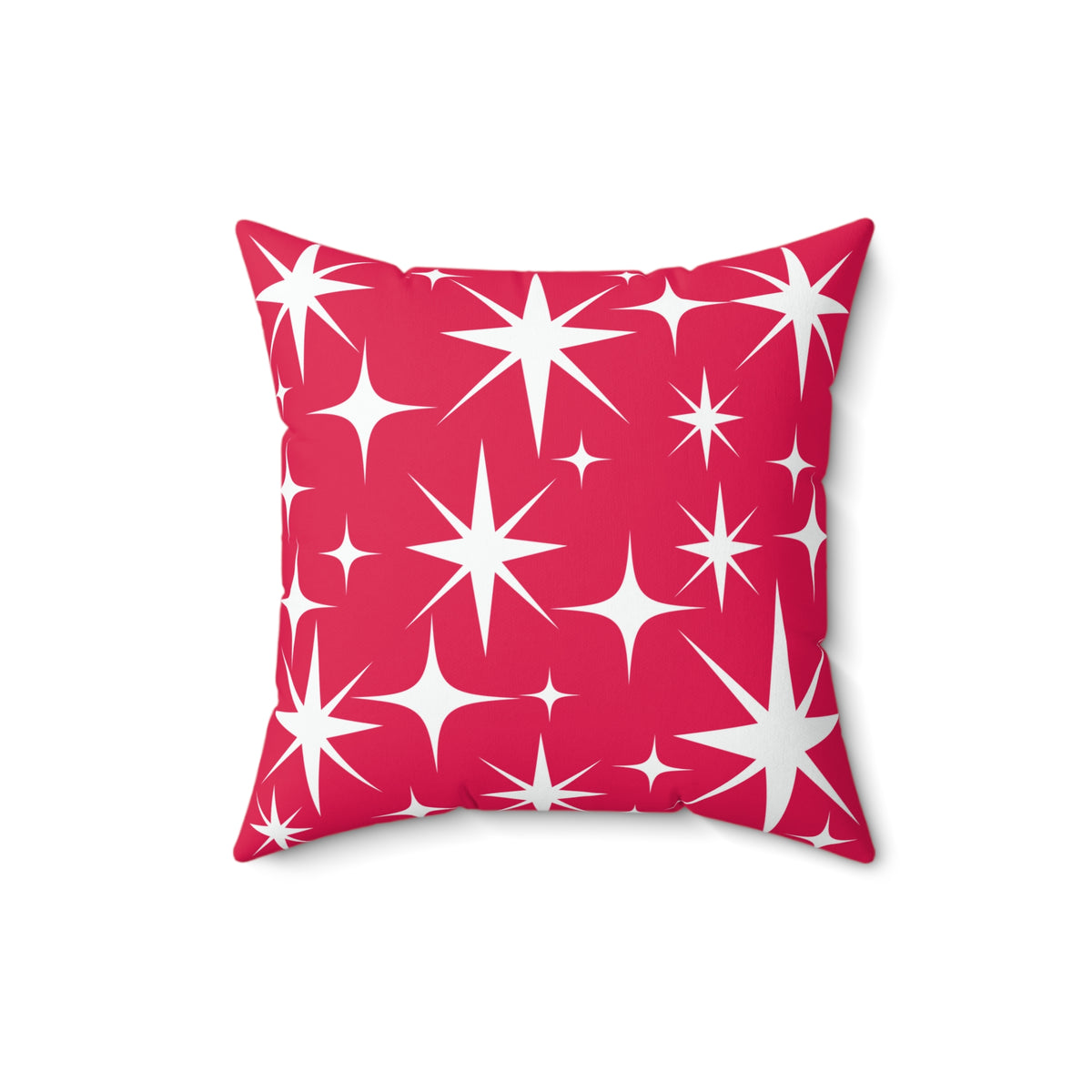 Mid Century Modern Starburst Mod Retro Pillow, Raspberry Delight Pillow And Insert - Mid Century Modern Gal
