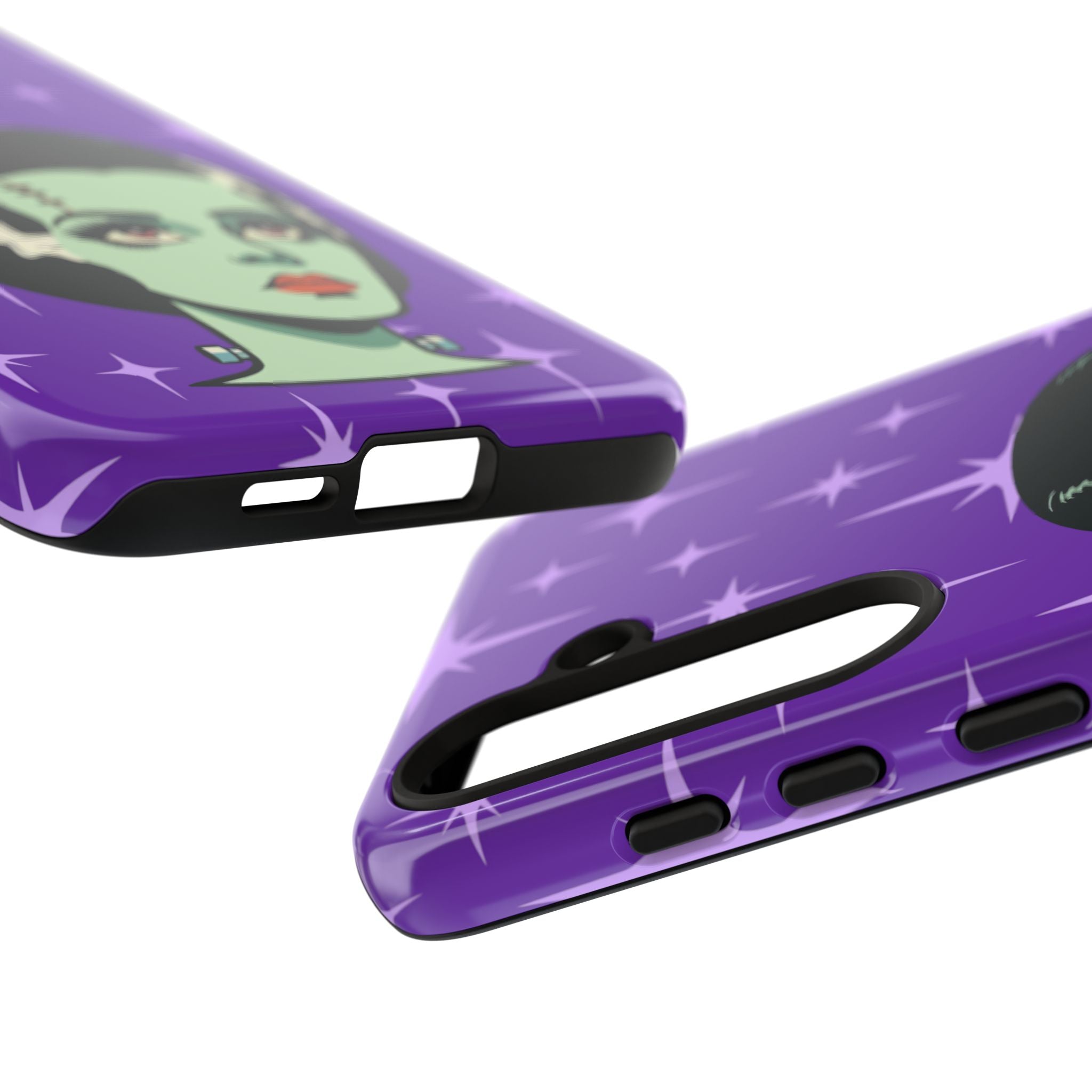 Bride of Frankenstein Retro Mid Mod Horror Buff Purple Halloween Tough Phone Case