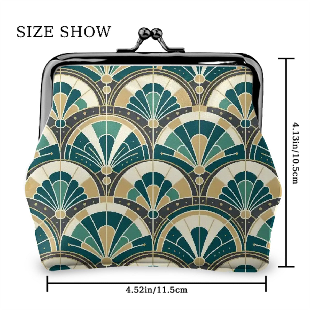 Art Deco Peacock Inspired Coin Purse - Mid Century Modern Gal
