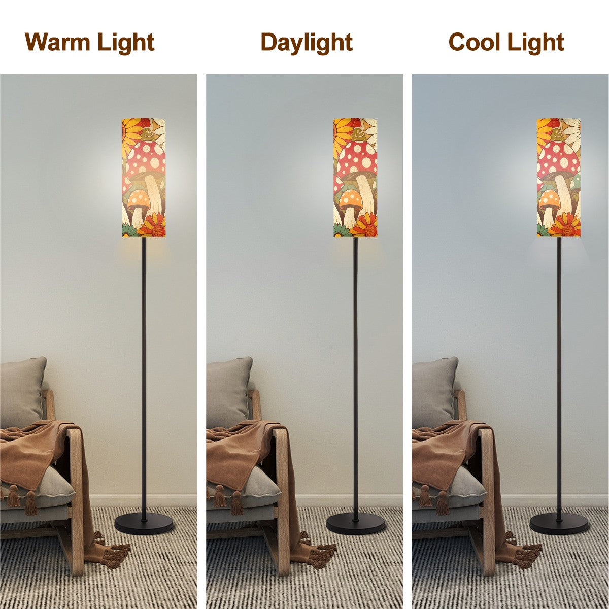 70s Mushroom Groovy Retro Slim Floor Lamp - Mid Century Modern Gal