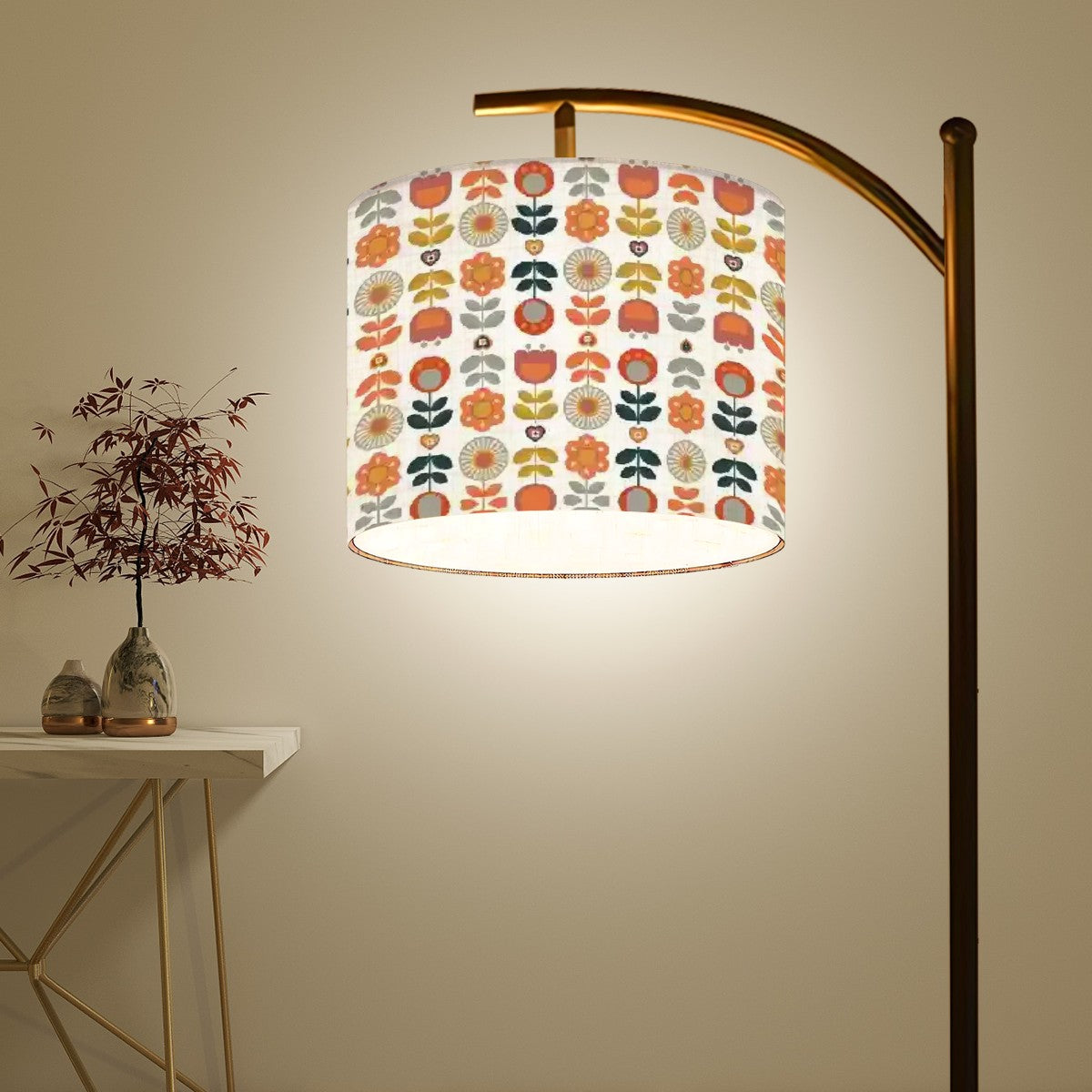 Mid Century Modern Scandinavian Flower Mod Retro Arc Floor Lamp - Mid Century Modern Gal