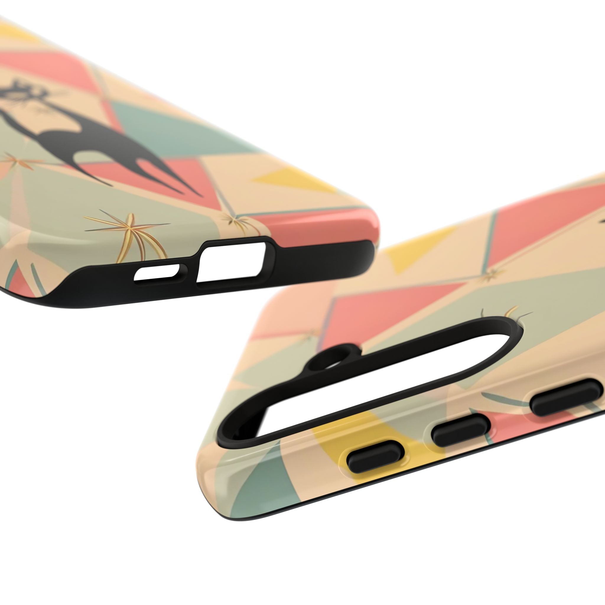 Atomic Cat Mid Mod Retro Cat Phone Case | Tough Cases with Vintage Vibe | Ideal for Cat Lovers