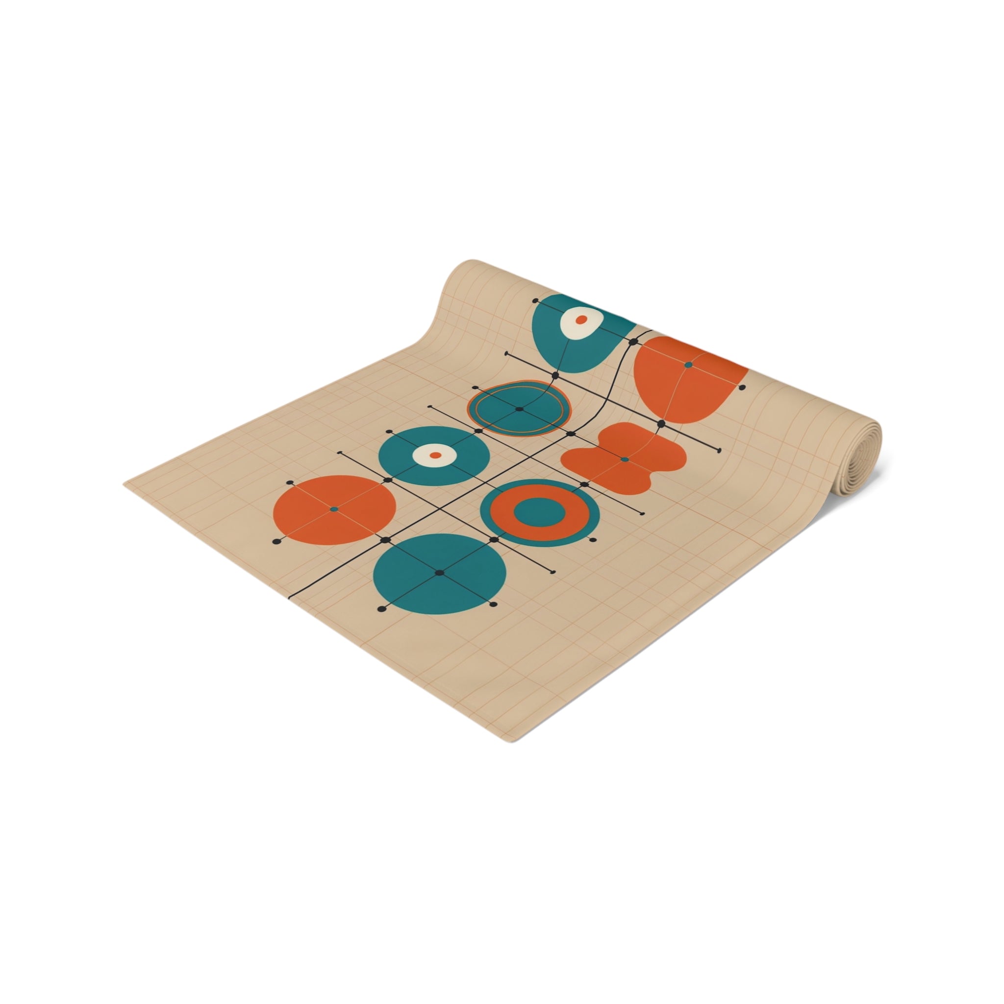 Mid Century Modern Minimalist Geometric Retro Table Runner - Mid Century Modern Gal