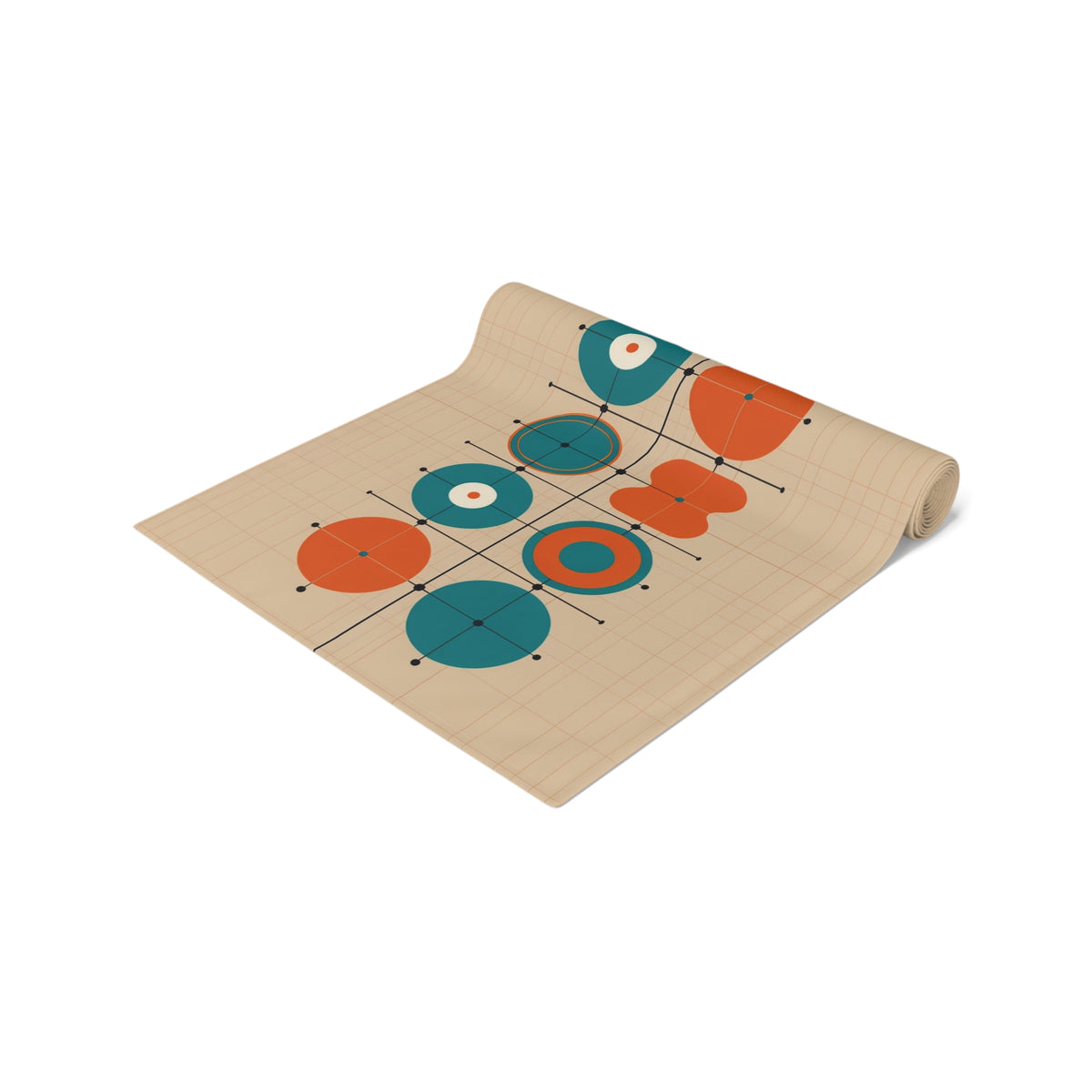 Mid Century Modern Minimalist Geometric Retro Table Runner - Mid Century Modern Gal