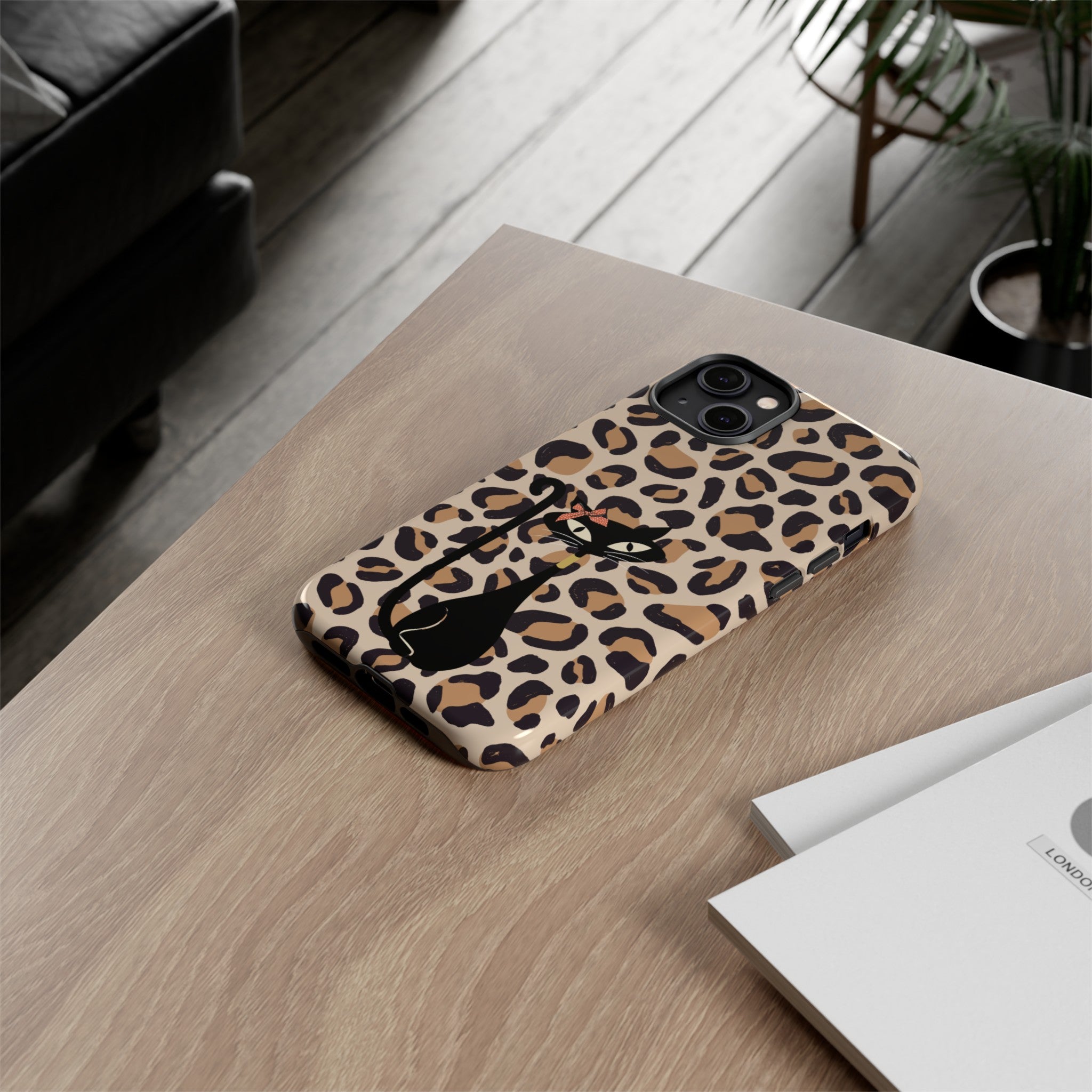 Mid Century Modern 50s Leopard Print, Atomic Cat, Mid Mod Tough Cases - Mid Century Modern Gal