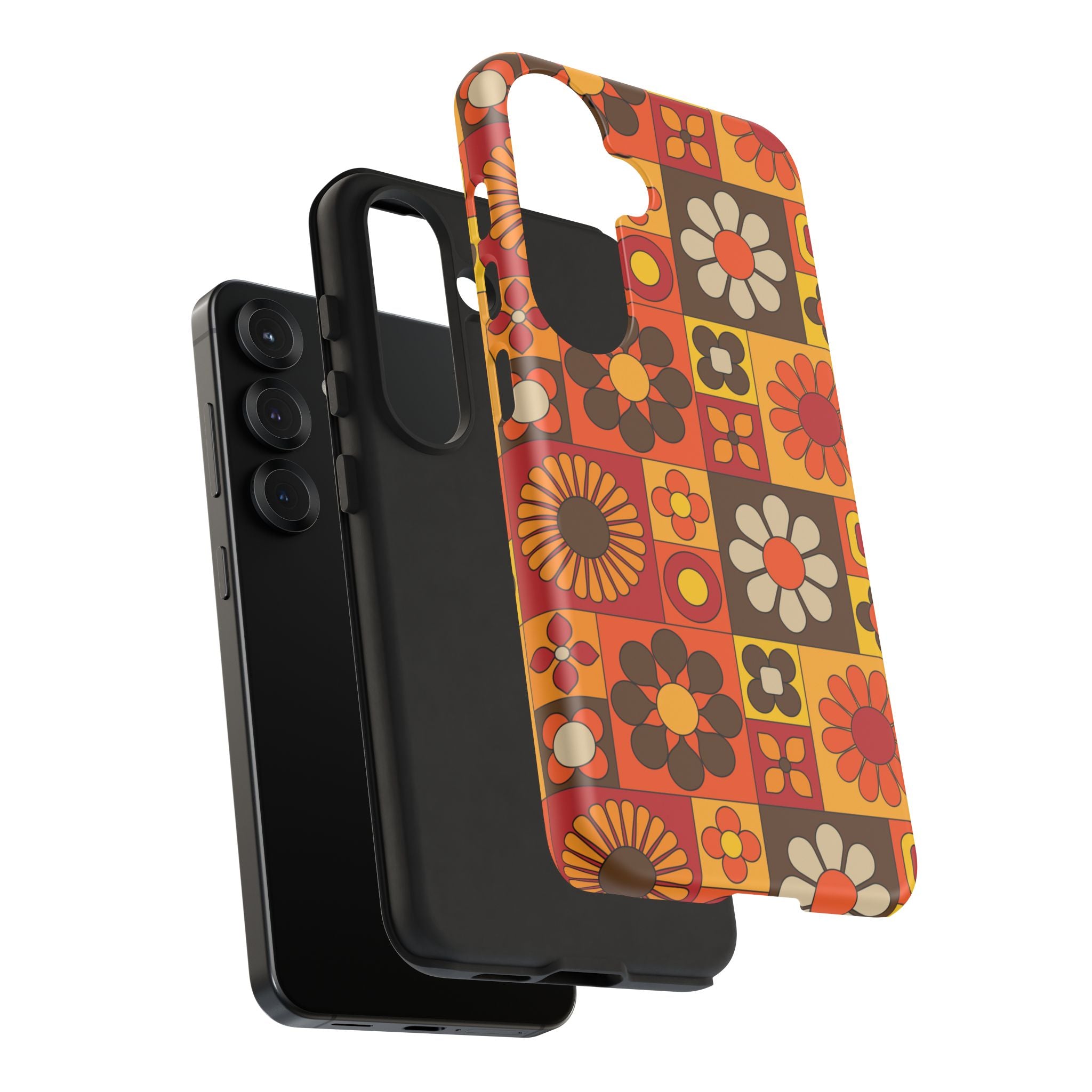 Retro 70s Mid Mod Floral Phone Case | Tough Cases for Flower Lovers