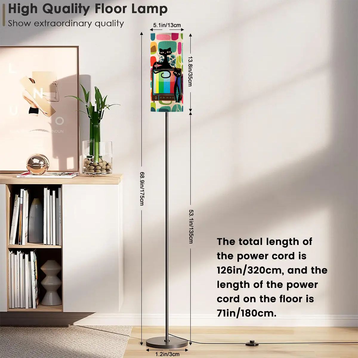 Mid Century Modern Amoeba Designed Kitschy Retro Cats, Quirky Mod Floor Lamp Modern Standing Lamp - Mid Century Modern Gal