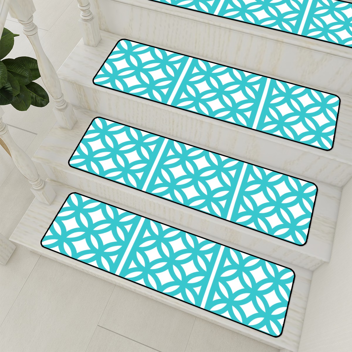 Breeze Block 50s Palm Springs Mid Century Modern Non Slip Carpet for Stairs Treads - Mid Century Modern Gal