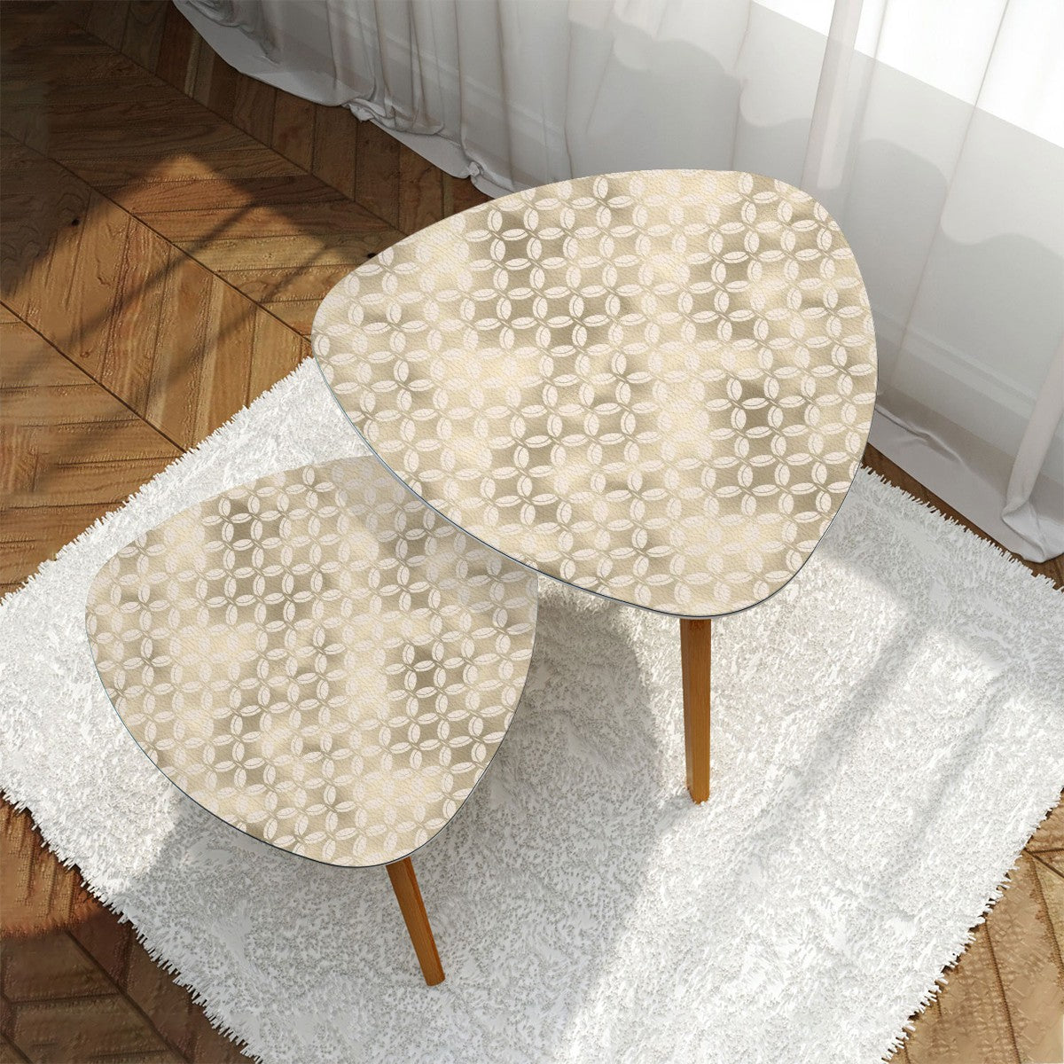 Art Deco Nesting Tables, Mid Century Modern End Tables - Mid Century Modern Gal