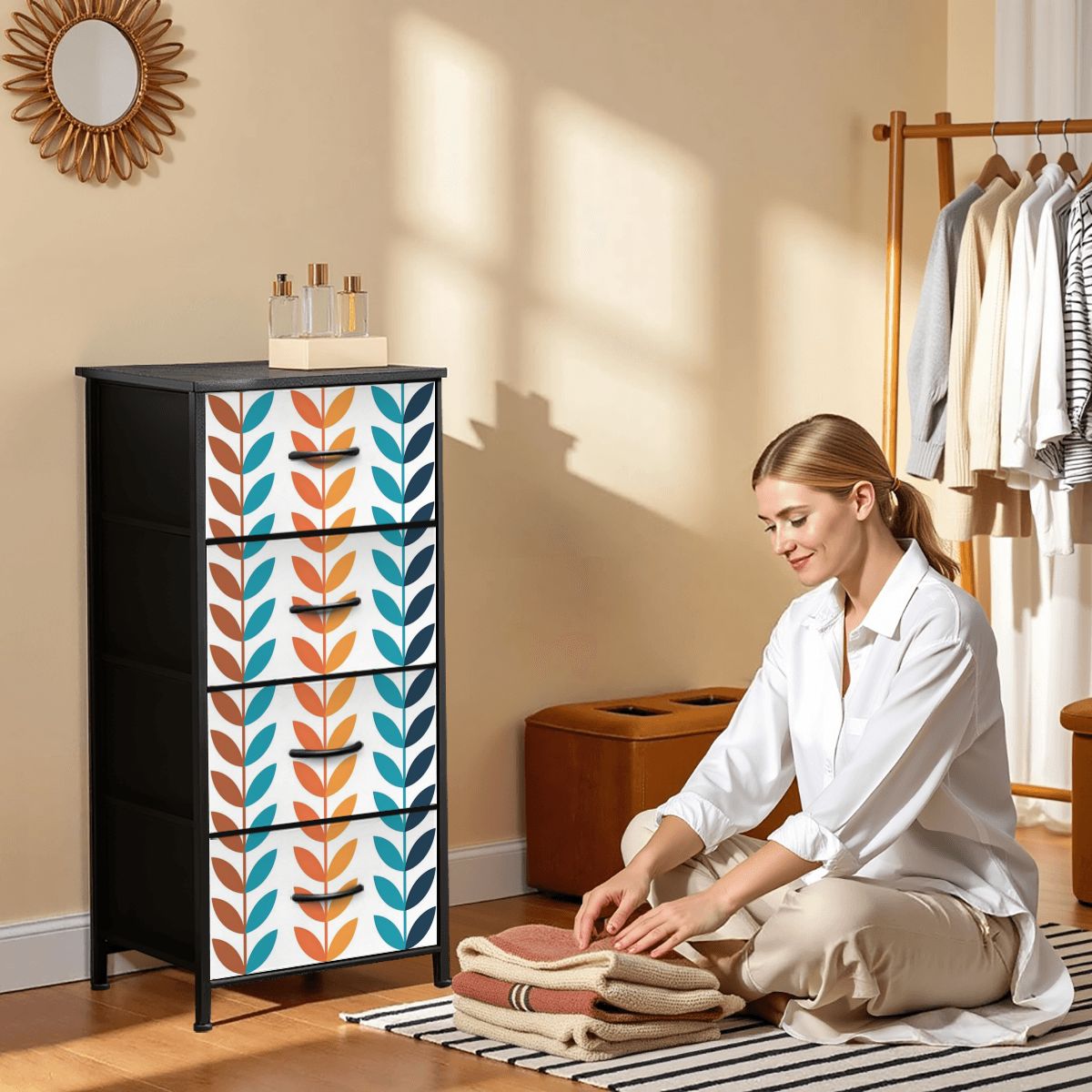 Scandinavian Designed Modern Danish Mid Century Style 4-Drawer Dresser - Mid Century Modern Gal