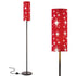 Atomic Starburst Red Mid Century Modern Torchiere Slim Floor Lamp - Mid Century Modern Gal