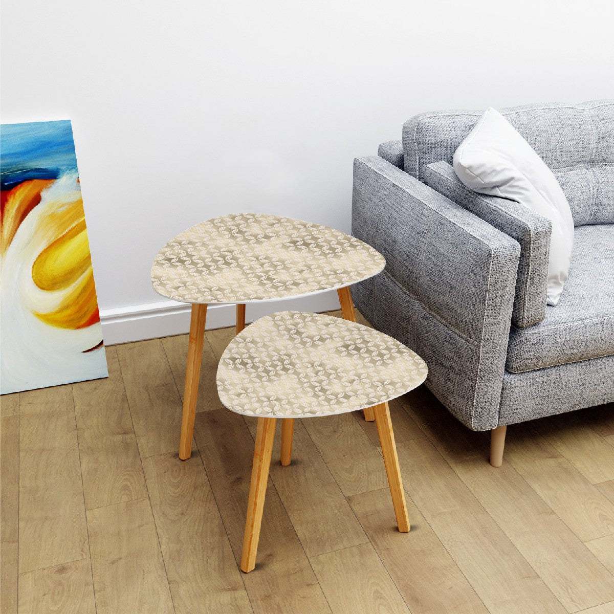 Art Deco Nesting Tables, Mid Century Modern End Tables - Mid Century Modern Gal