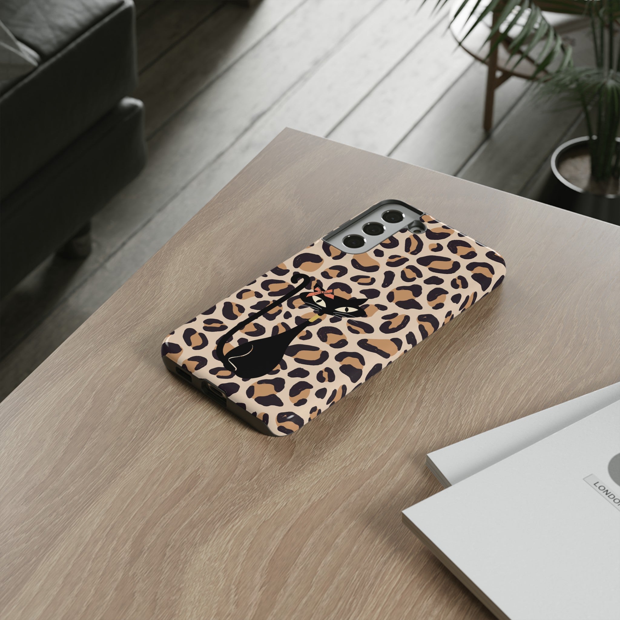 Mid Century Modern 50s Leopard Print, Atomic Cat, Mid Mod Tough Cases - Mid Century Modern Gal
