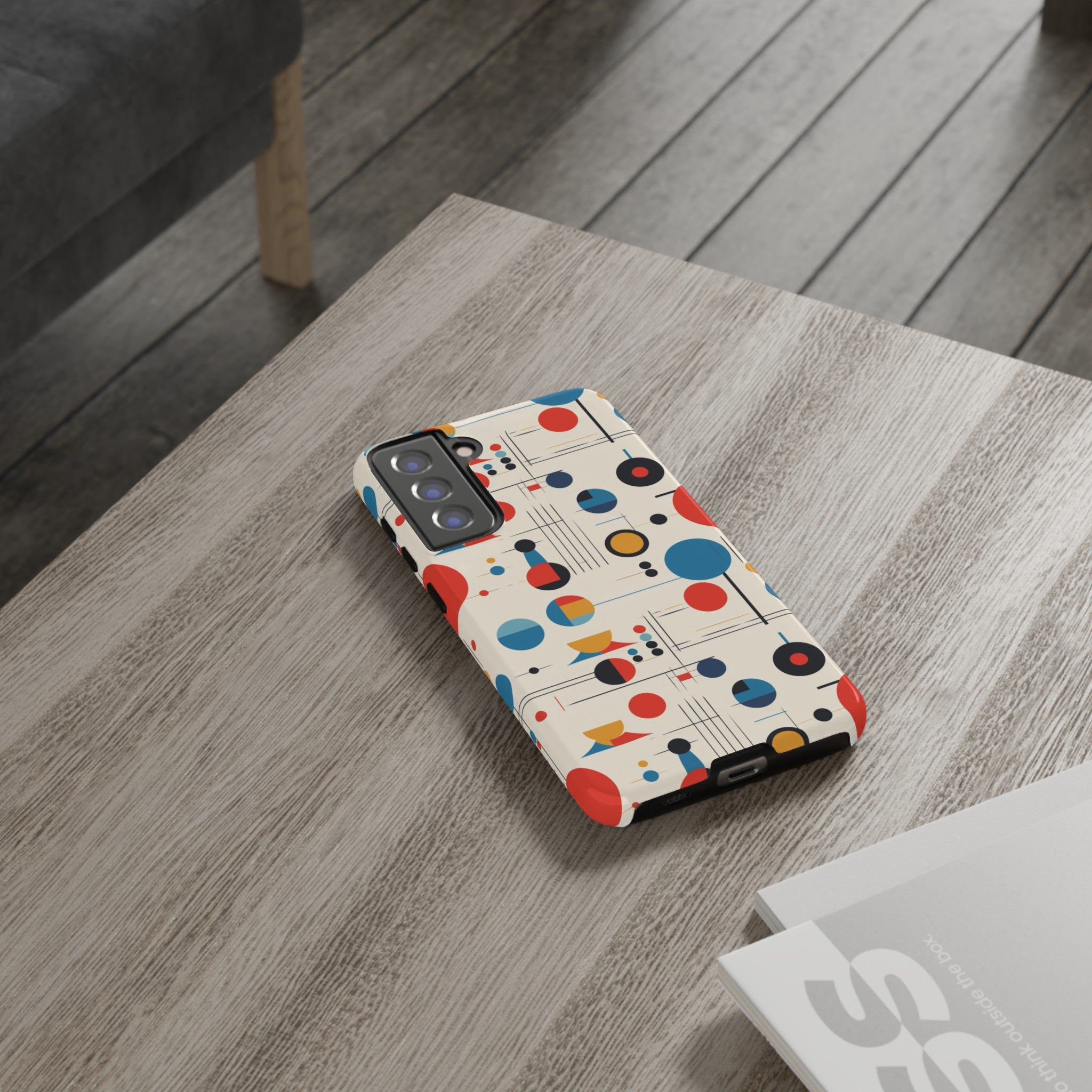 Mid Mod Bauhaus Designed iPhone, Samsung, Retro Phone Tough Cases - Mid Century Modern Gal