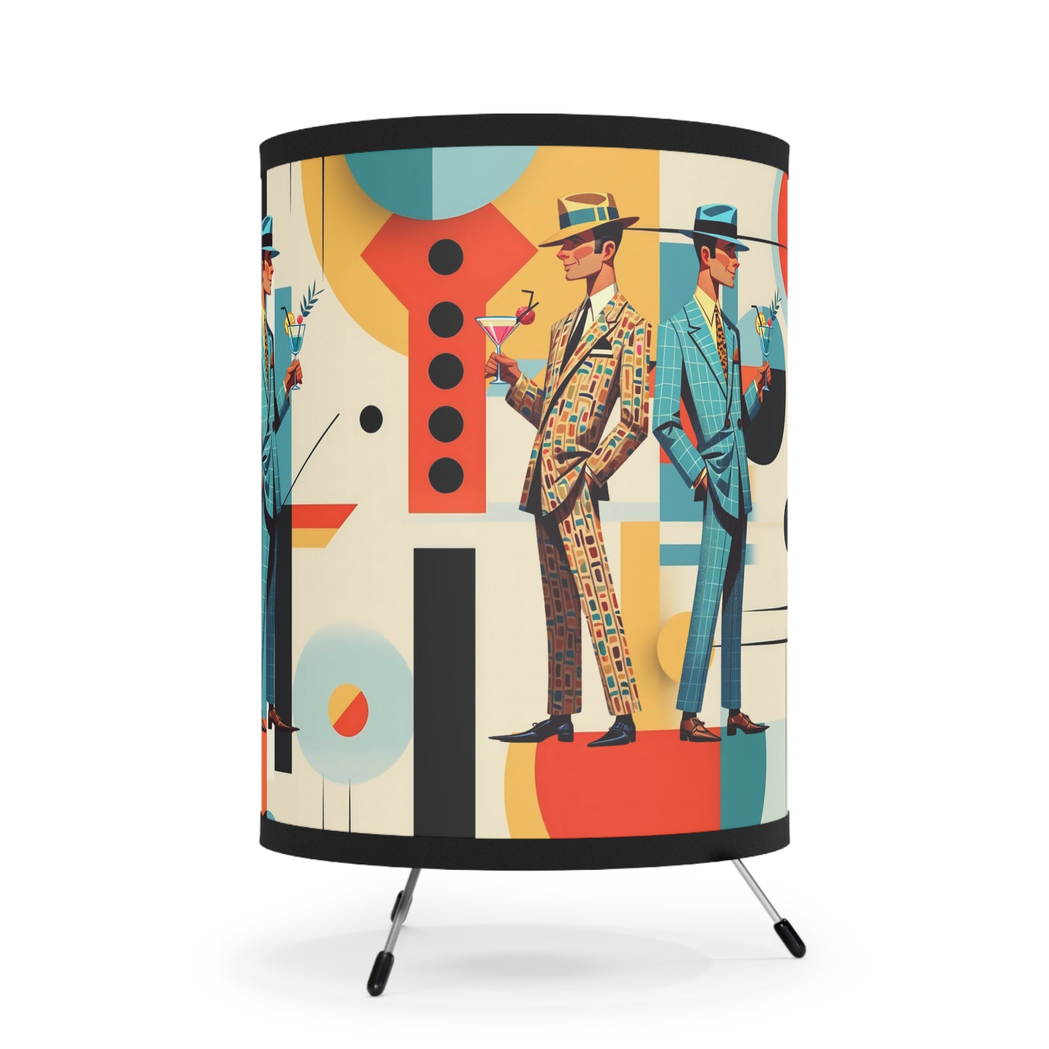Mid Century Modern Bauhaus Mod Gentleman MCM Bar Kitschy Tripod Lamp - Mid Century Modern Gal