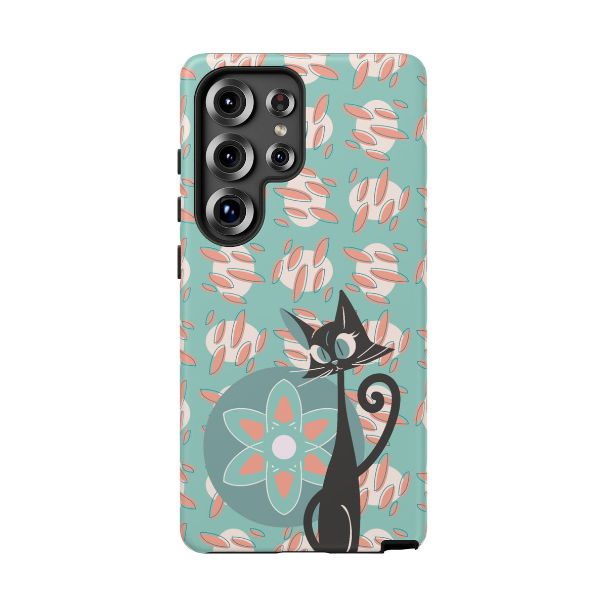 Atomic Cat, Mid Century Modern Funky Fun Smart Phone Tough Phone Cases