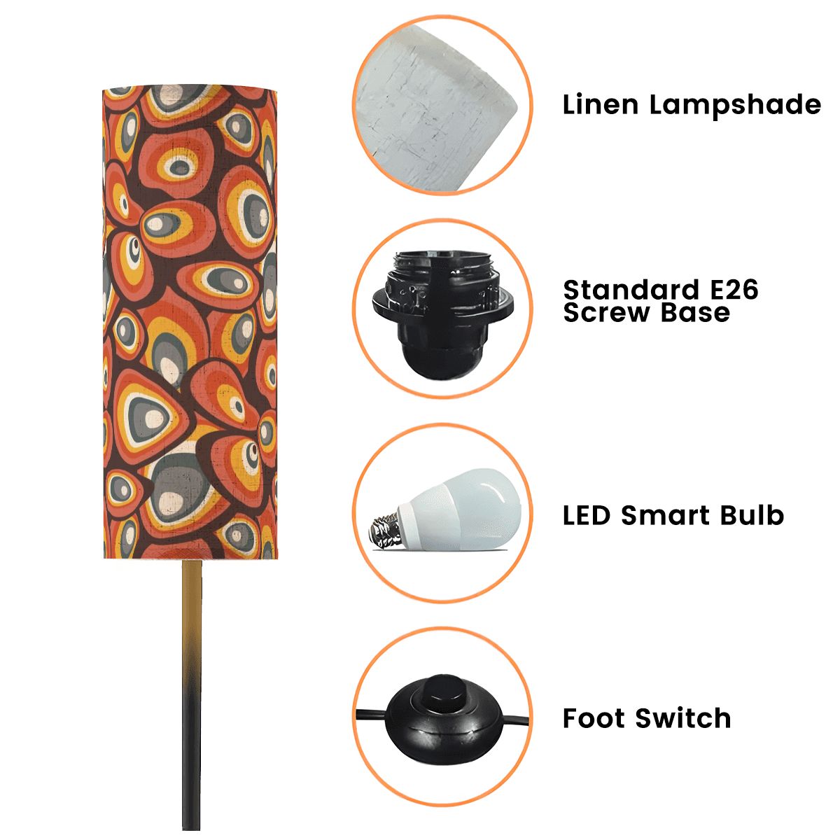 Groovy Retro 70s Hipster Mid Mod Floor Lamp - Mid Century Modern Gal