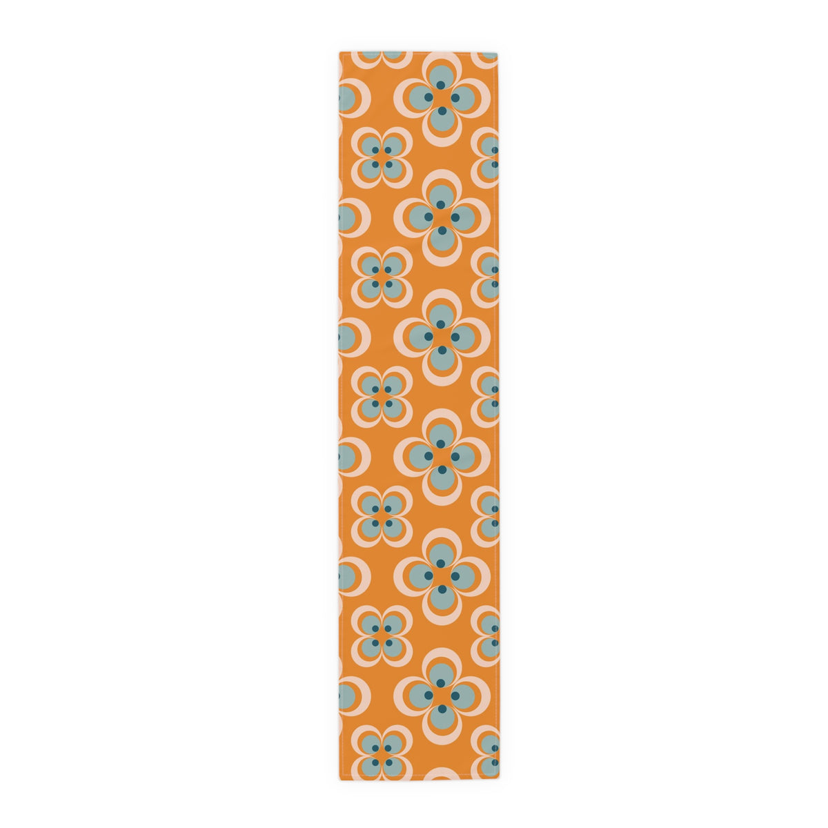 Mid Century Modern Table Runner, Retro Scandinavian Modern Danish Geometric Design, Orange, Blue Table Runner - Mid Century Modern Gal