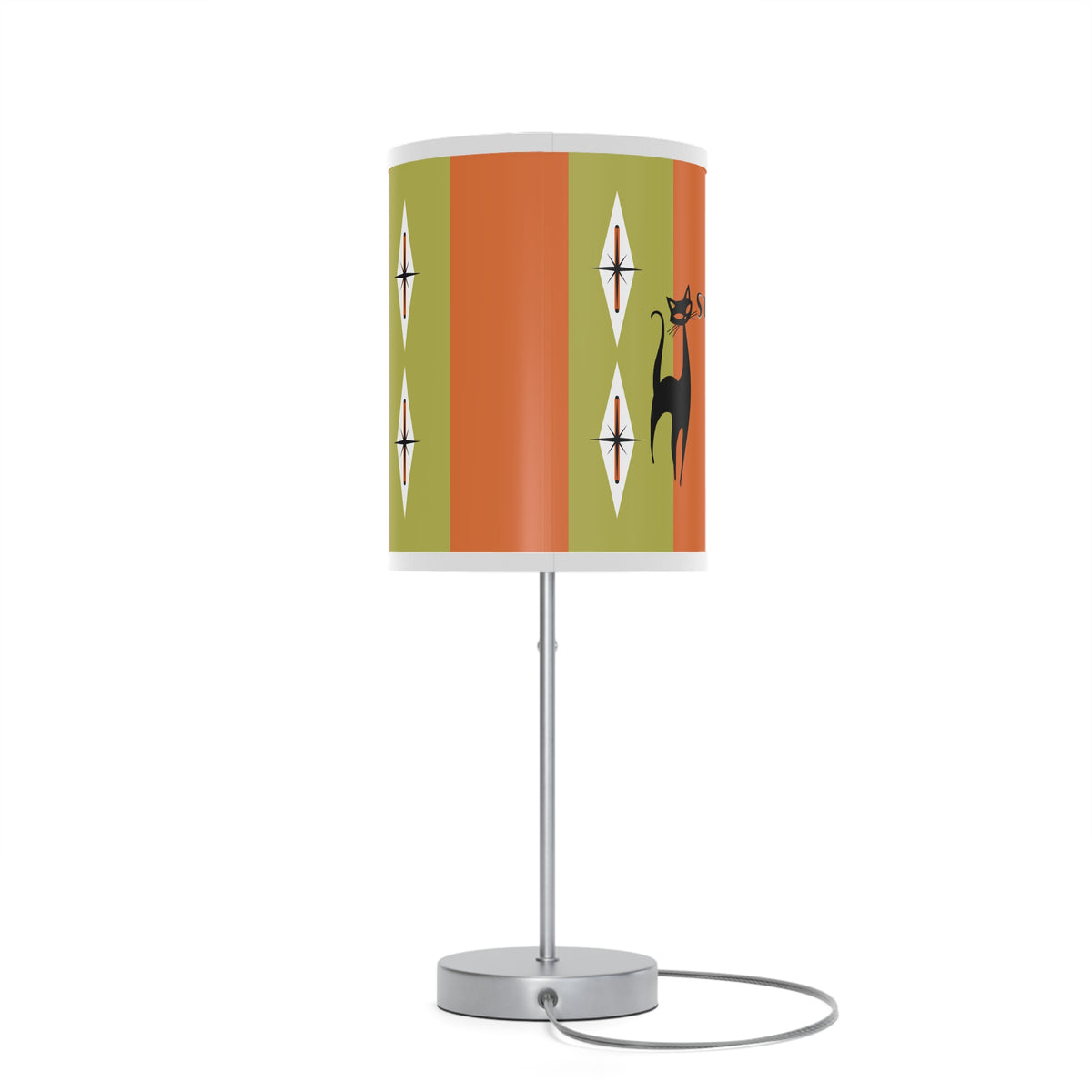 Atomic Cat Starlite Lounge, Mid Century Modern Retro Cat Design Table Lamp - Unique Home Decor for Cat Lovers - Mid Century Modern Gal