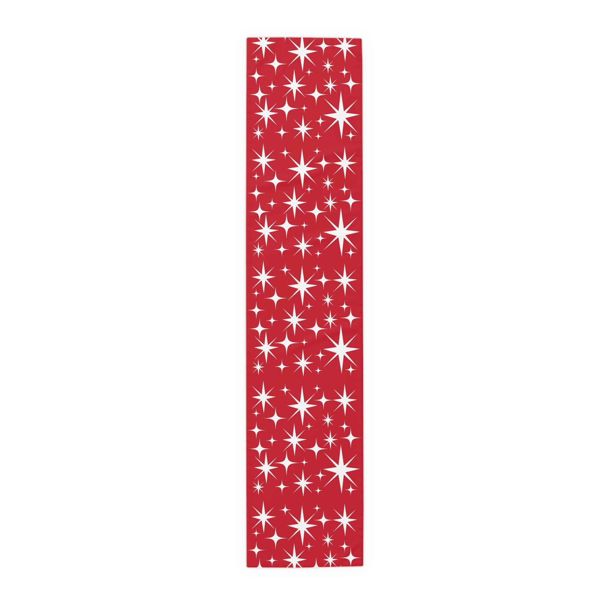 50s Atomic Starburst, Red Holiday Kitsch, Mid Century Modern Designed Table Runner - Mid Century Modern Gal