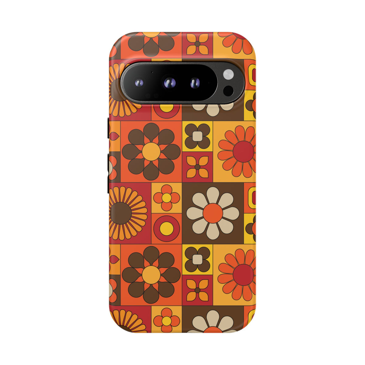 Retro 70s Mid Mod Floral Phone Case | Tough Cases for Flower Lovers