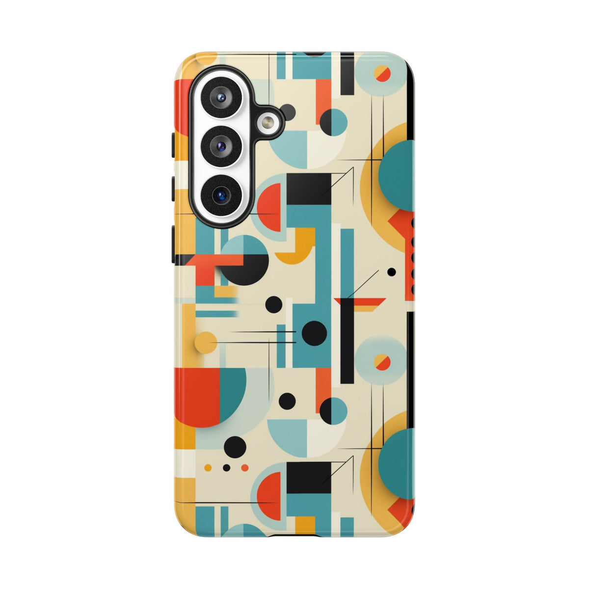 Bauhaus Designed Mid Mod Geometric Groovy Smart Phone, iPhone, Samsung, Pixel Compatible Tough Cases