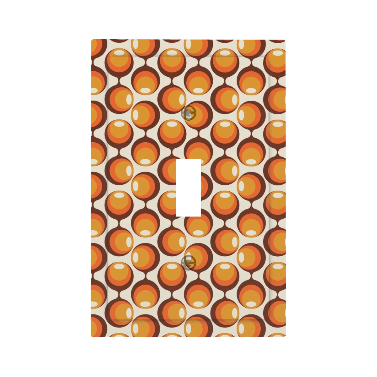 Mid Mod Groovy Space Orbs Modern Switch Cover 1-Gang 1 Toggle - Mid Century Modern Gal