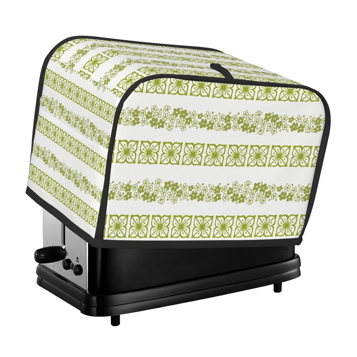 Pyrex Spring Blossom, Crazy Daisy, Verde Green Mod 2 Slice Toaster Cover - Mid Century Modern Gal