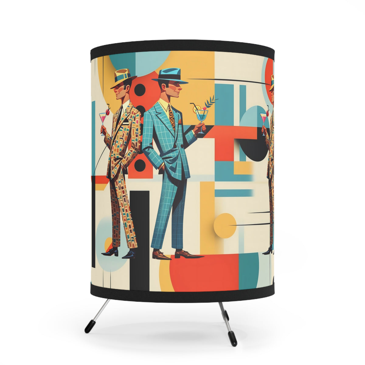 Mid Century Modern Bauhaus Mod Gentleman MCM Bar Kitschy Tripod Lamp - Mid Century Modern Gal
