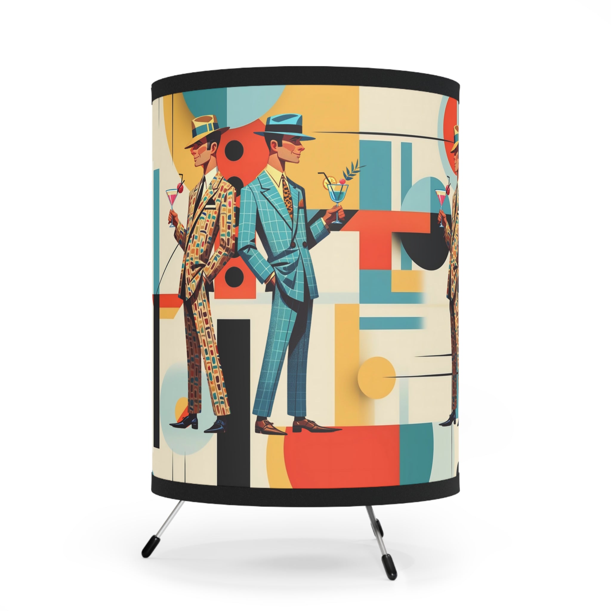 Mid Century Modern Bauhaus Mod Gentleman MCM Bar Kitschy Tripod Lamp - Mid Century Modern Gal