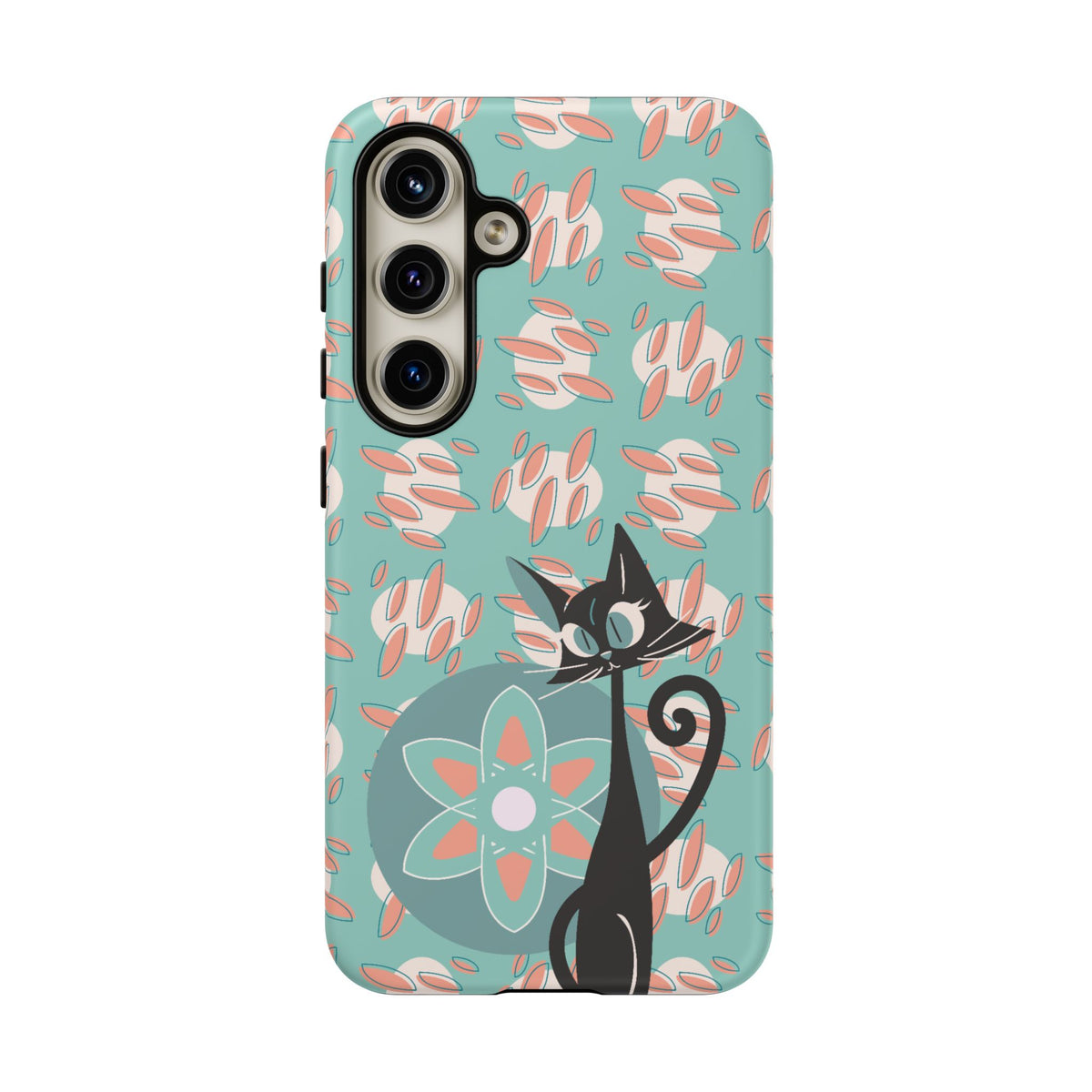 Atomic Cat, Mid Century Modern Funky Fun Smart Phone Tough Phone Cases