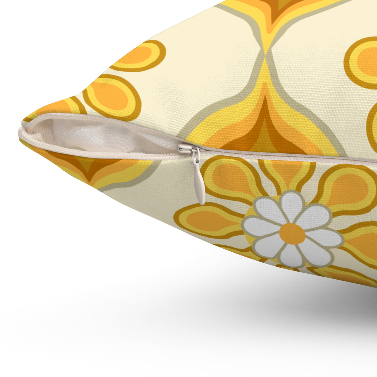 Daisy Flower Power Groovy 70s Retro Pillow Cover And Insert - Mid Century Modern Gal
