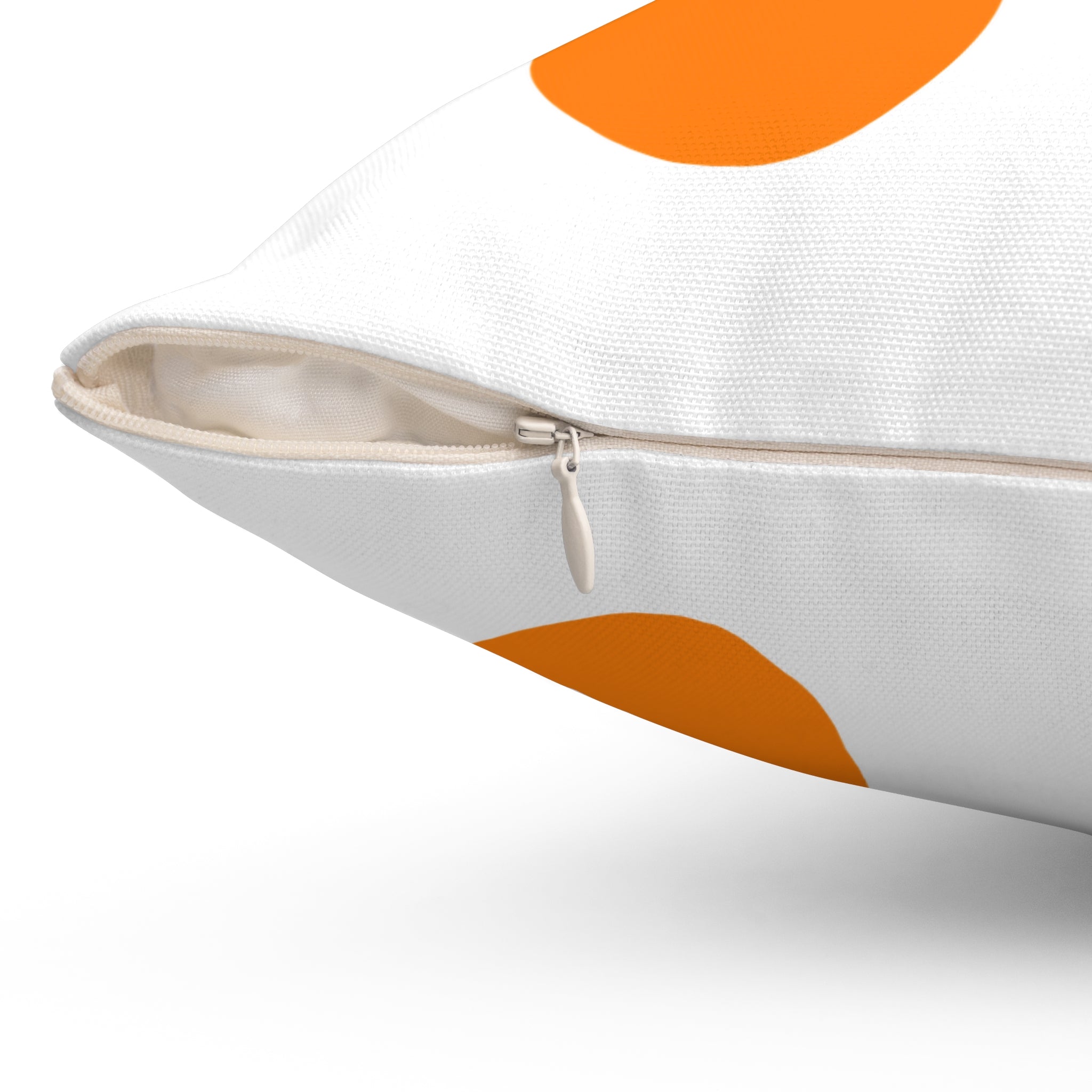 Modern Geometric Orange Pyrex Dot Pillow - Stylish Home Decor Accent - Mid Century Modern Gal