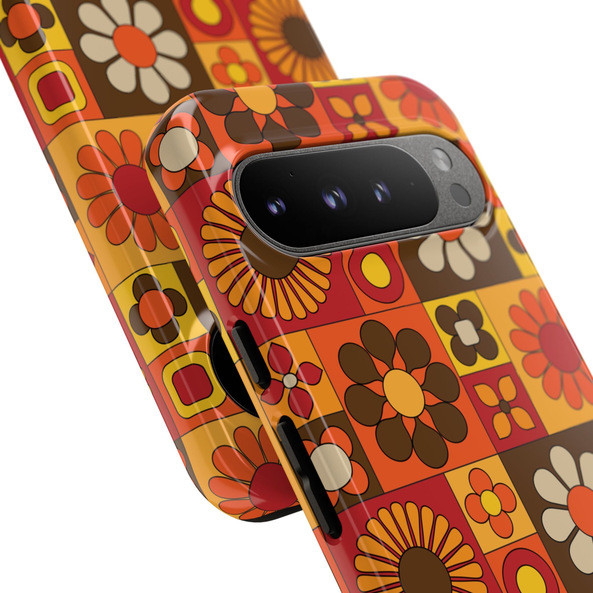 Retro 70s Mid Mod Floral Phone Case | Tough Cases for Flower Lovers