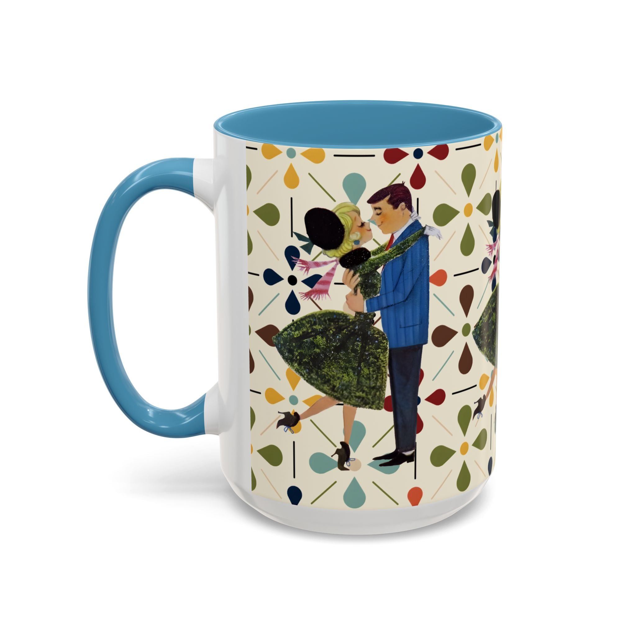 Mid Century Modern 50s Christmas Scandi Flower Kitschy Mug - Mid Century Modern Gal