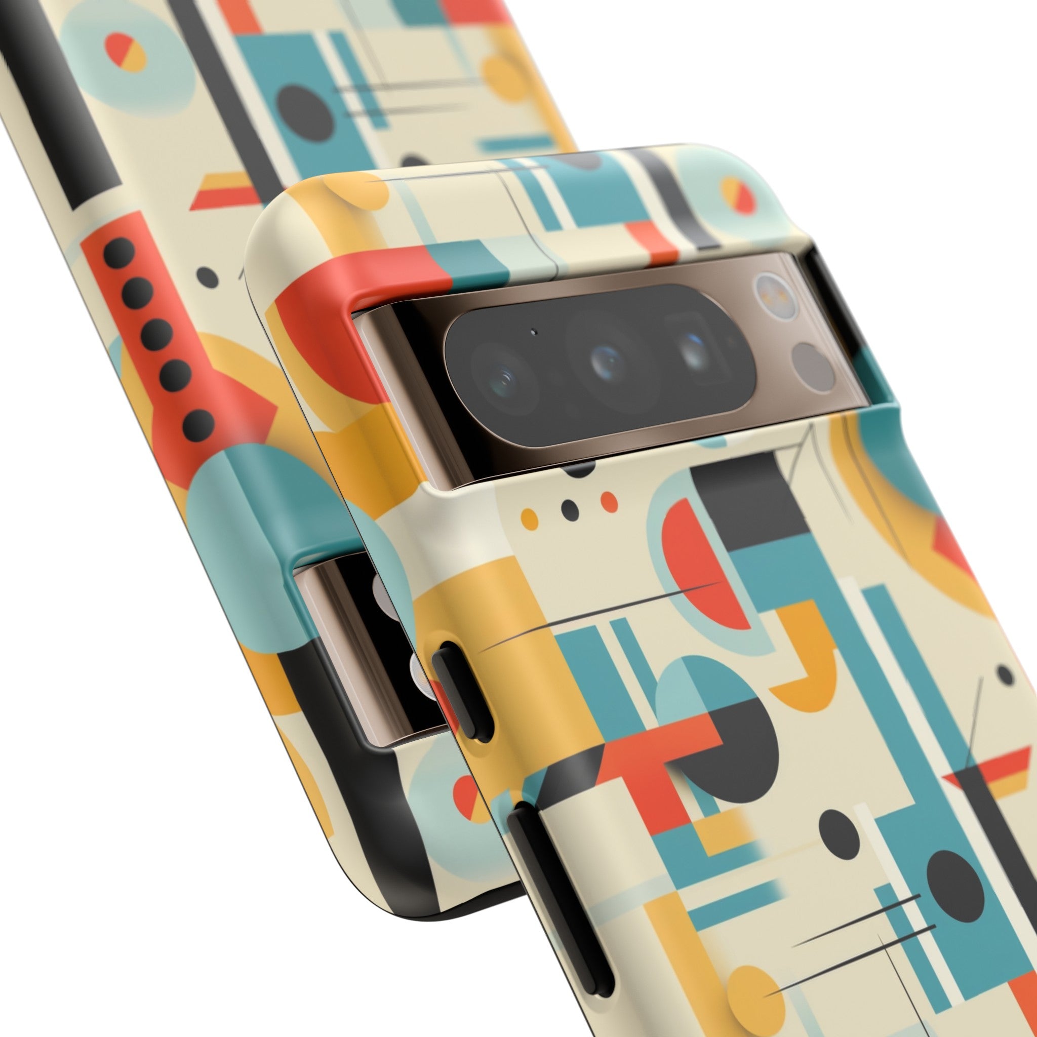 Bauhaus Designed Mid Mod Geometric Groovy Smart Phone, iPhone, Samsung Compatible Tough Cases