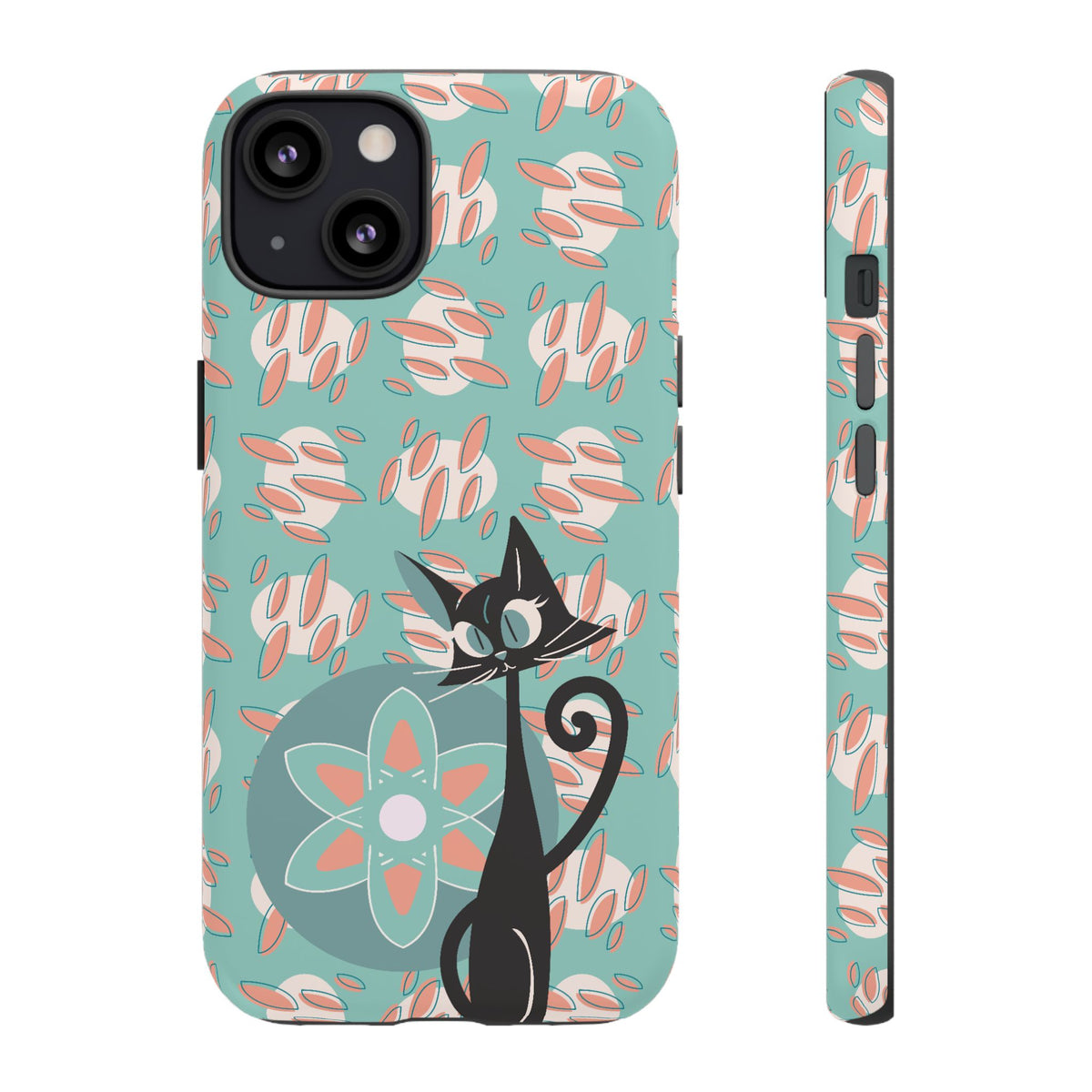 Atomic Cat, Mid Century Modern Funky Fun Smart Phone Tough Phone Cases