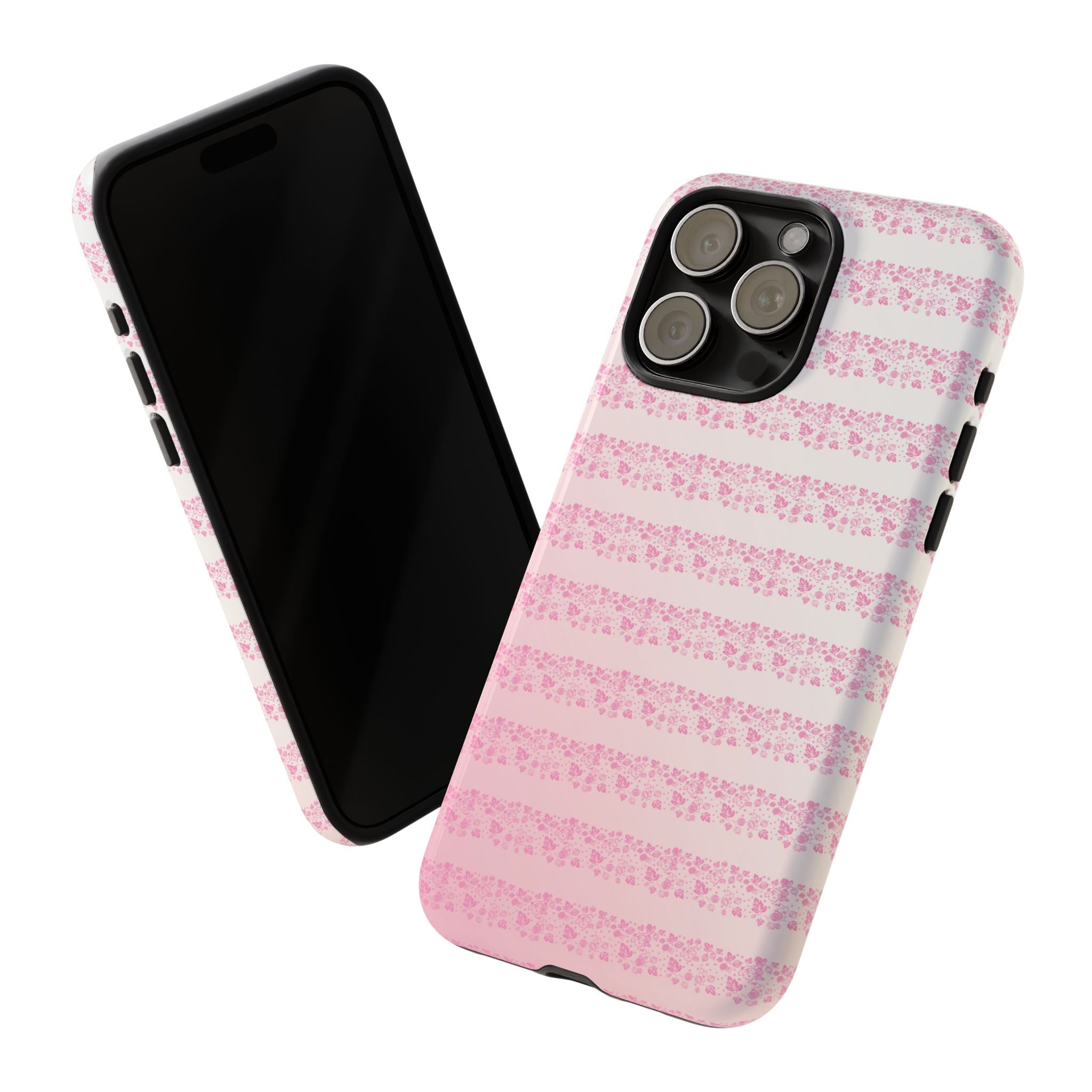 Pink Pyrex Gooseberry Striped Phone Case, Stylish Phone Cover, Tough Protective Case, Cute Cell Phone Case, Trending Gift for Her