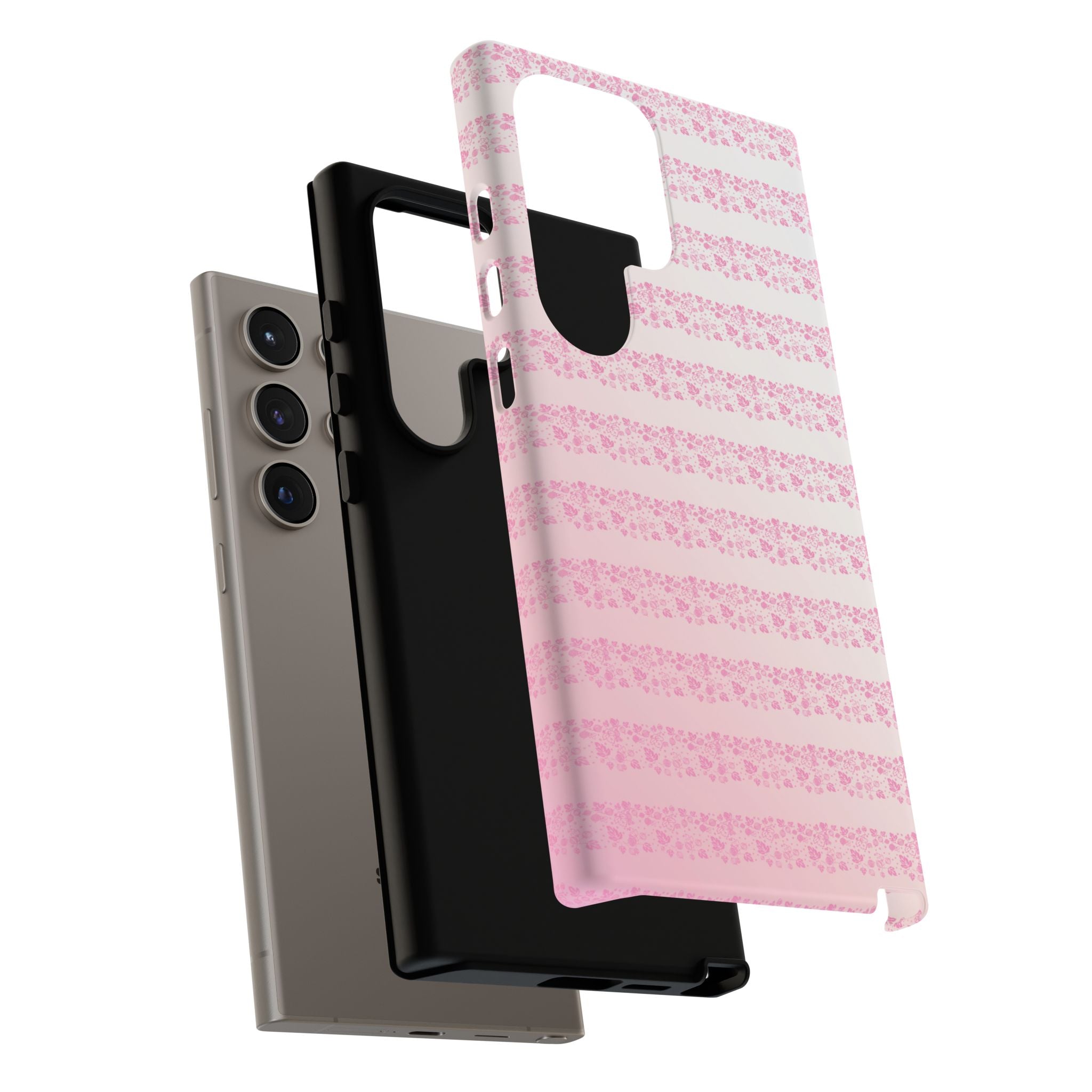 Pink Pyrex Gooseberry Striped Phone Case, Stylish Phone Cover, Tough Protective Case, Cute Cell Phone Case, Trending Gift for Her