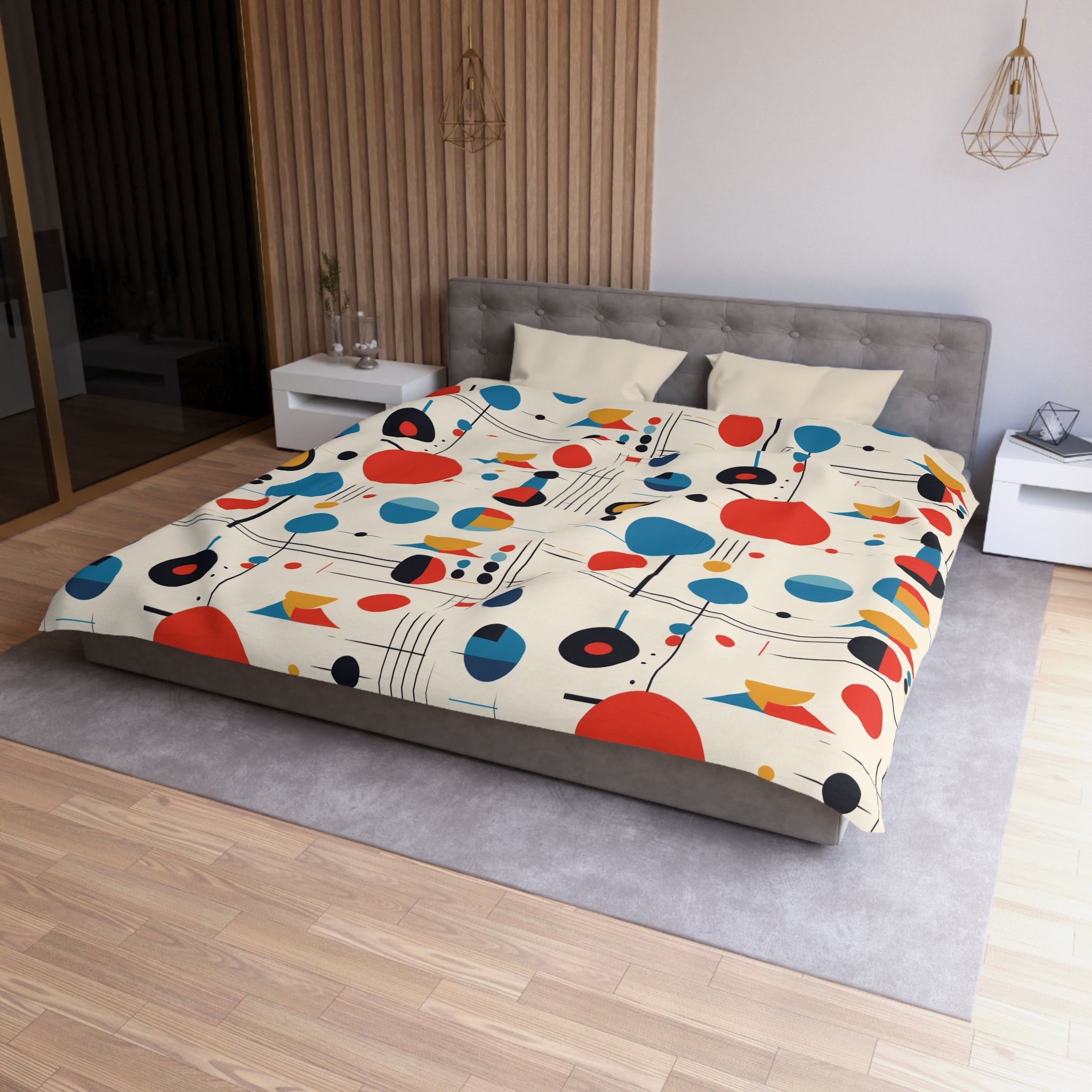 Mid Century Modern Bauhaus Designed Modern Duvet Cover - Mid Century Modern Gal