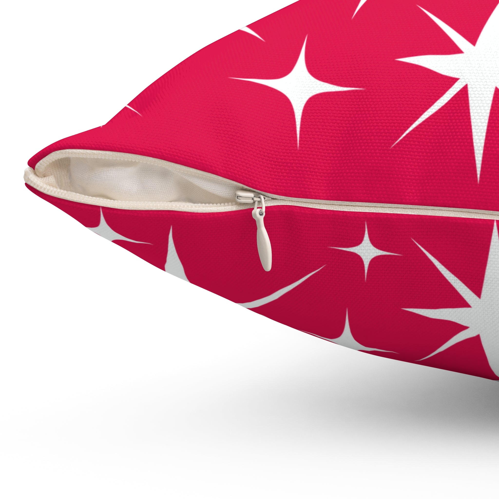 Mid Century Modern Starburst Mod Retro Pillow, Raspberry Delight Pillow And Insert - Mid Century Modern Gal