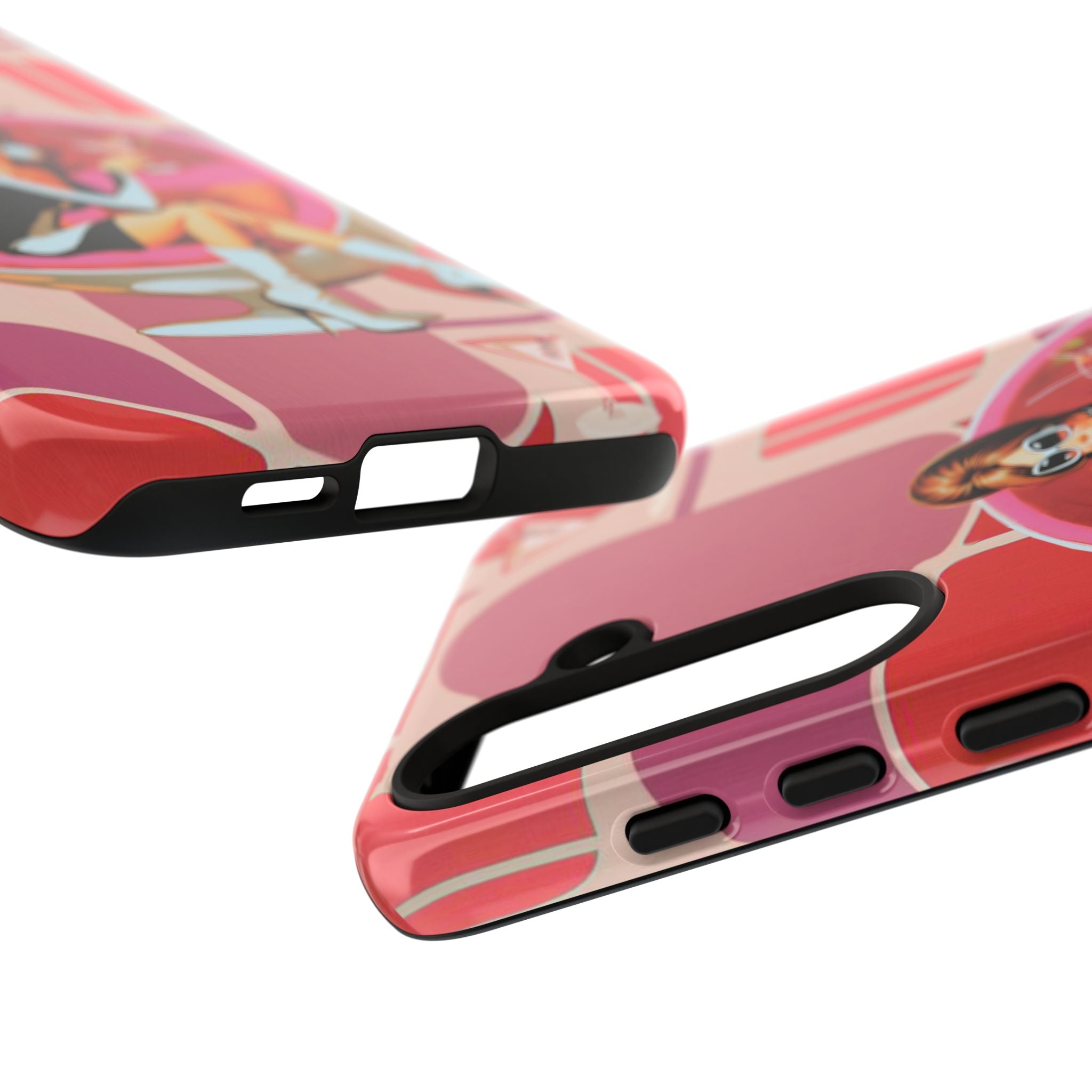 Mid Mod 60s Mod Gal, Kick Back Enjoy, Retro Chic Phone Case with Cocktail Design