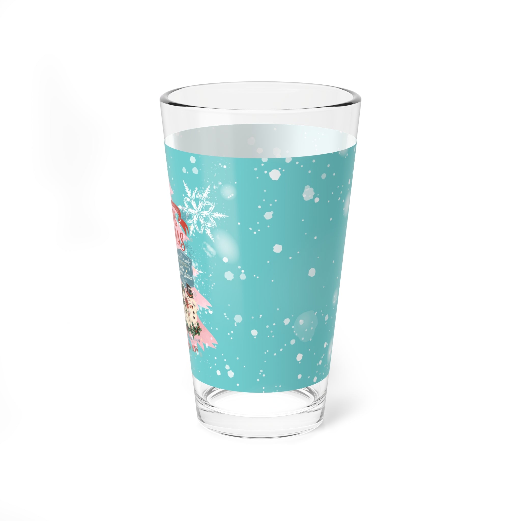 White Christmas Wallace And Davis Festive Mixing, Drinking Glass - 16oz &