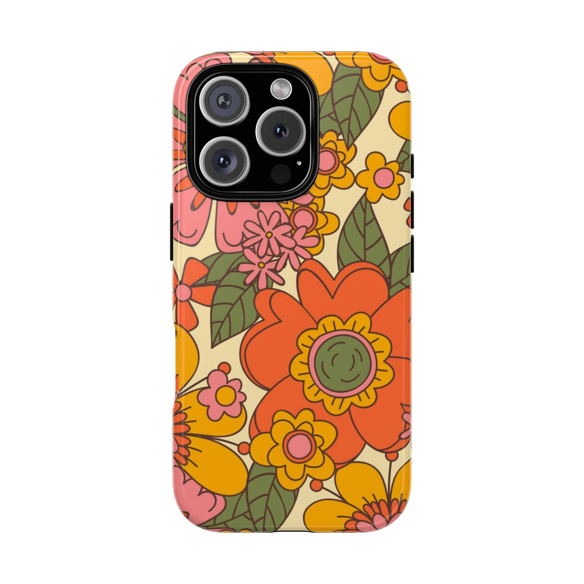 Groovy Retro Flower Power Vintage Inspired Pattern Smart Phones Tough Phone Cases