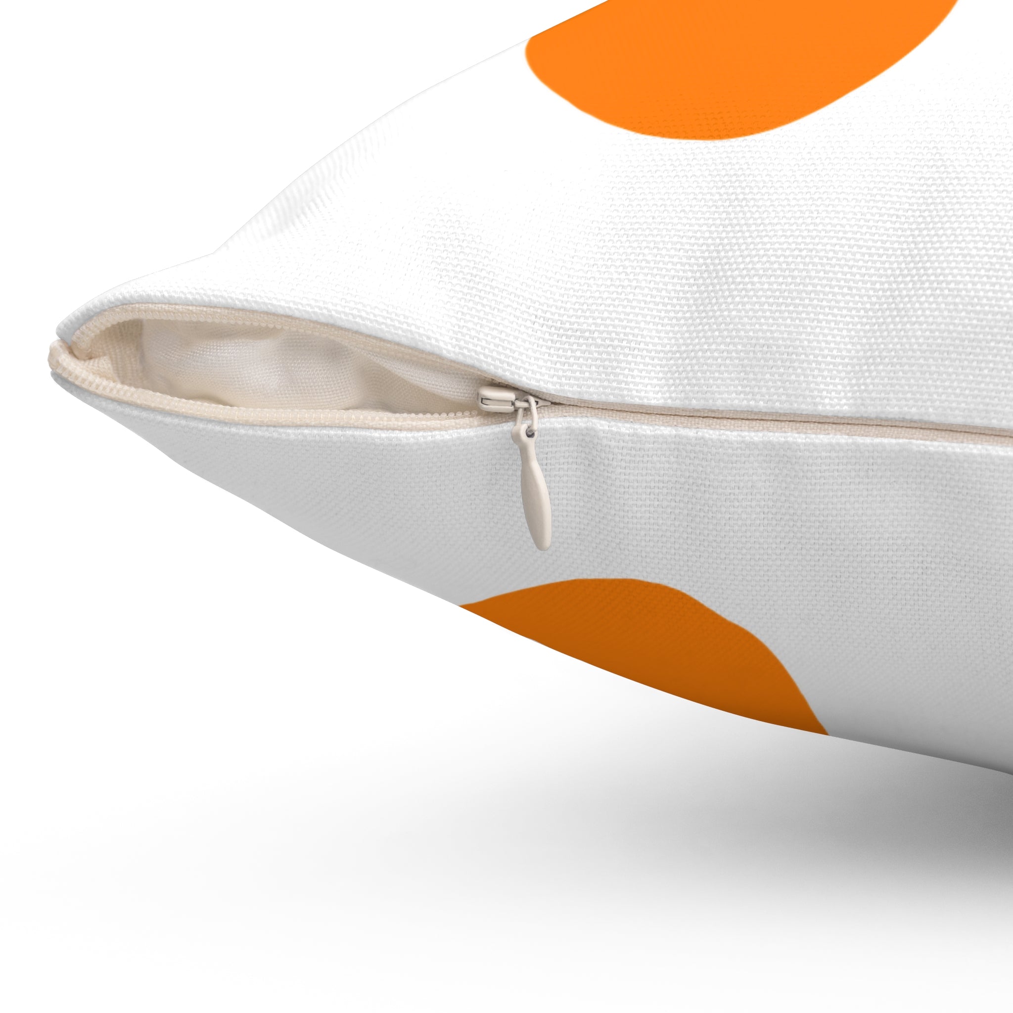 Modern Geometric Orange Pyrex Dot Pillow - Stylish Home Decor Accent - Mid Century Modern Gal