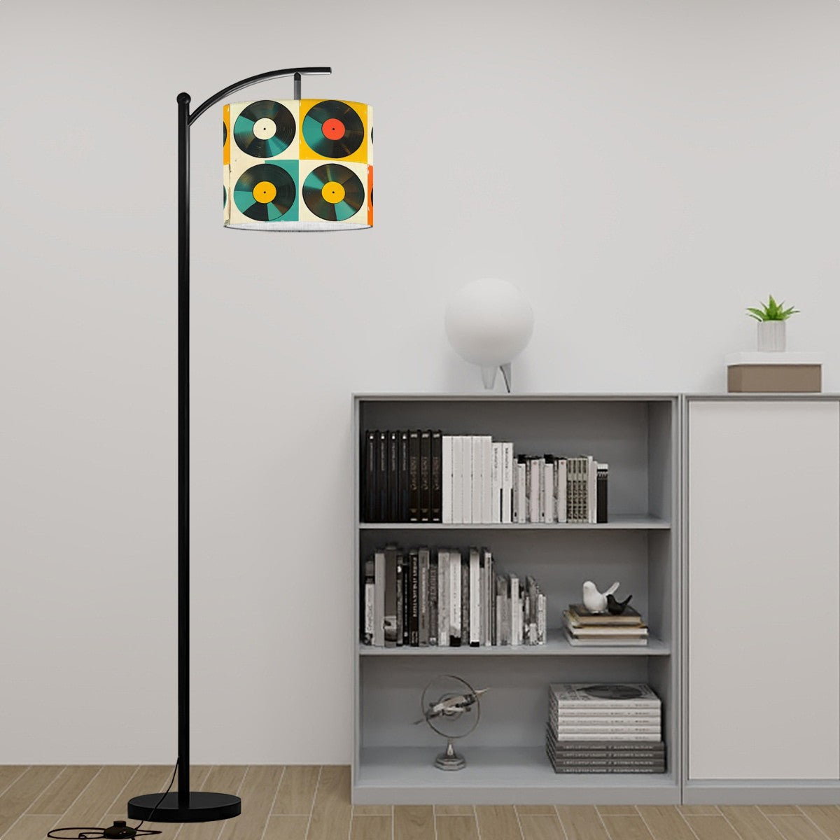 Groovy Retro Records Mid Century Modern Arc Floor Lamp - Mid Century Modern Gal