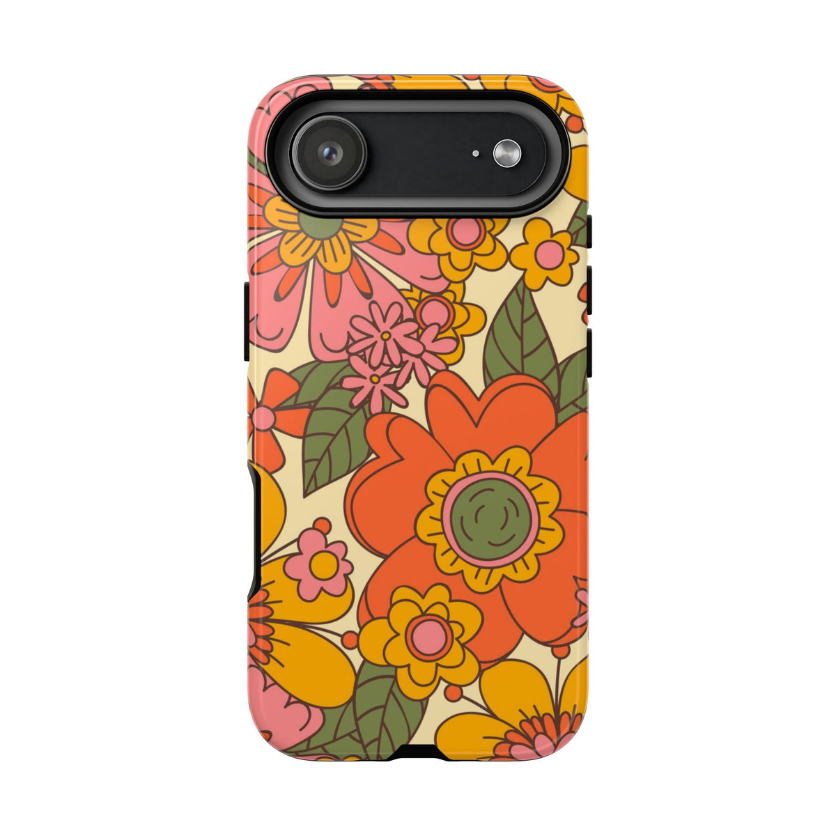 Groovy Retro Flower Power Vintage Inspired Pattern Smart Phones Tough Phone Cases
