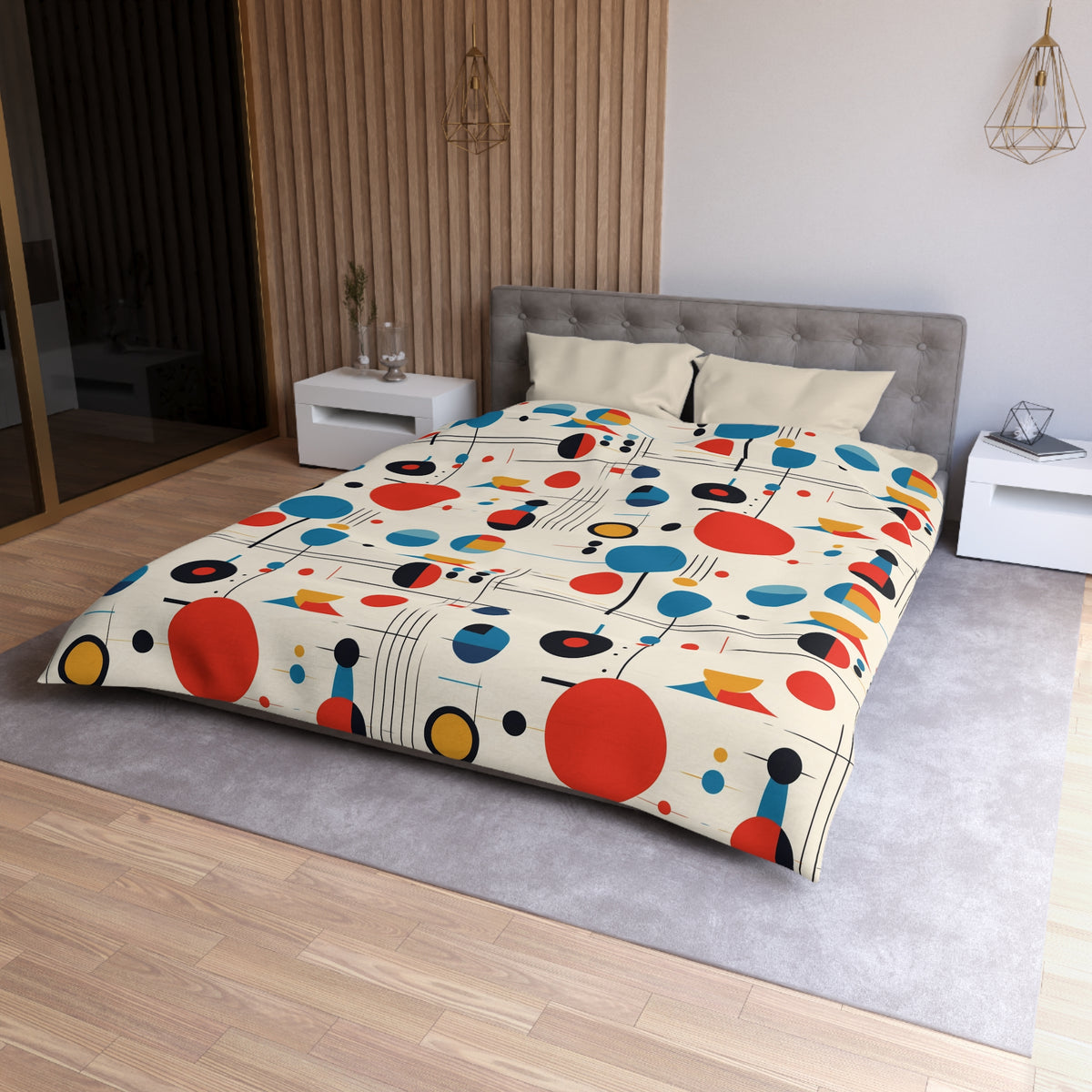 Mid Century Modern Bauhaus Designed Modern Duvet Cover - Mid Century Modern Gal