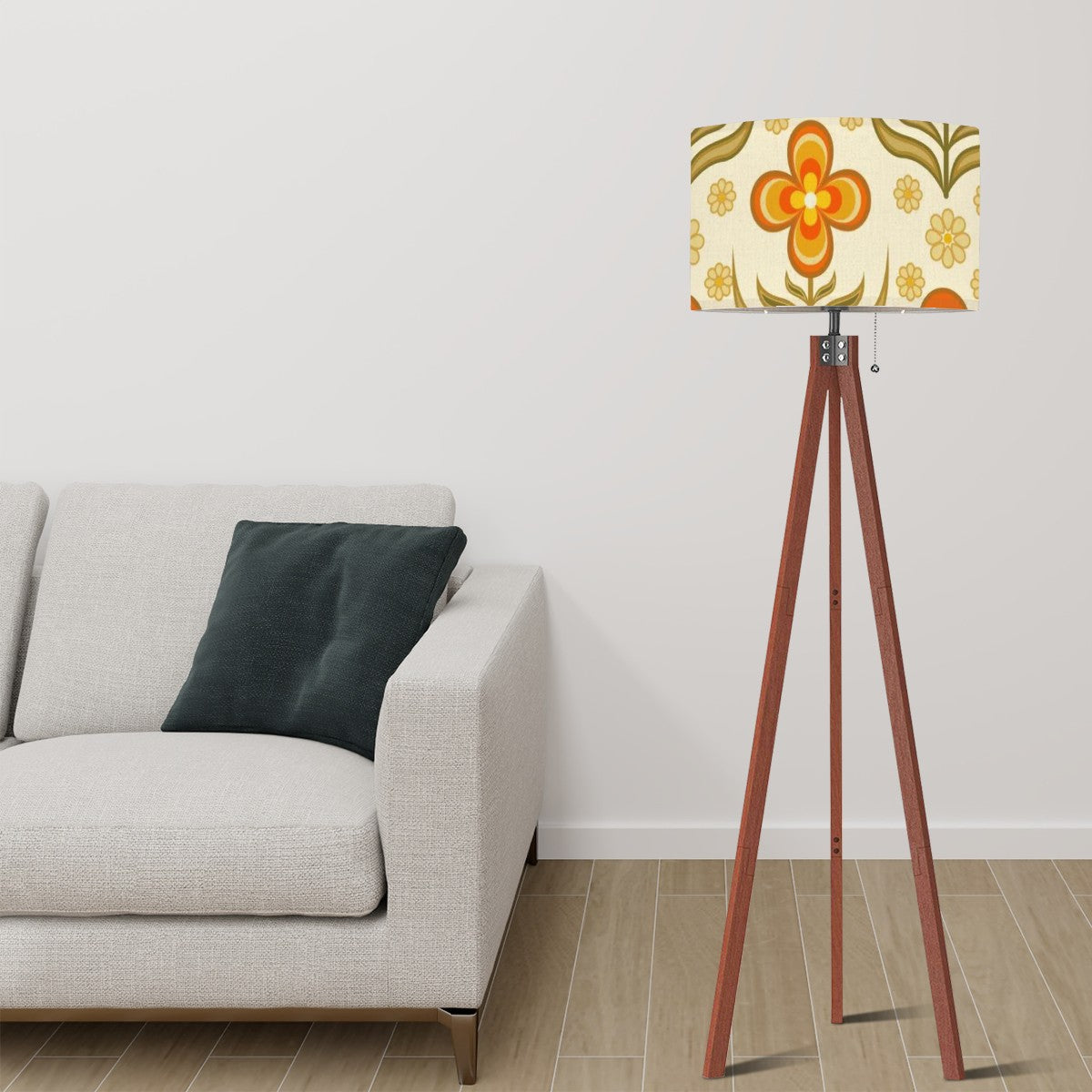 Flower Power Groovy Mod Retro Floor Lamp - Mid Century Modern Gal